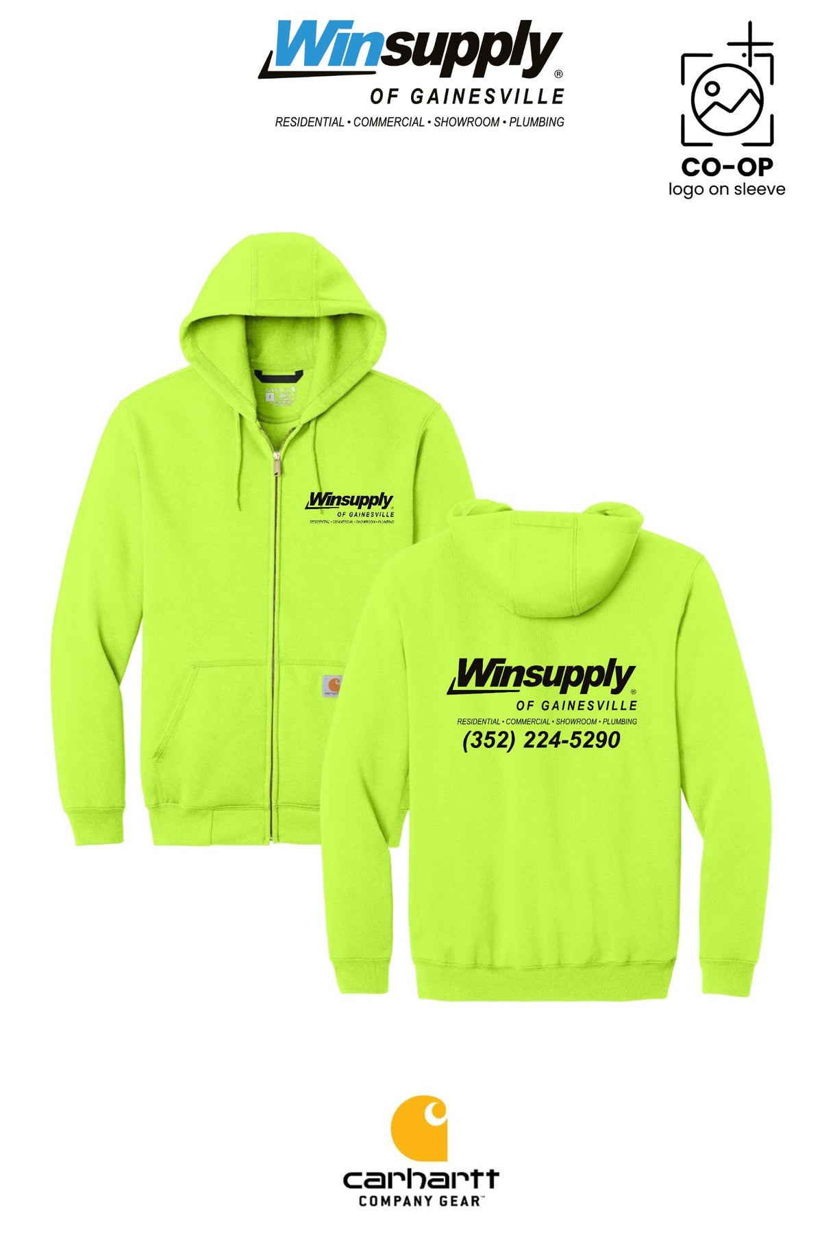 Carhartt® Midweight Hooded Zip-Front Sweatshirt - Winsupply of Gainesville