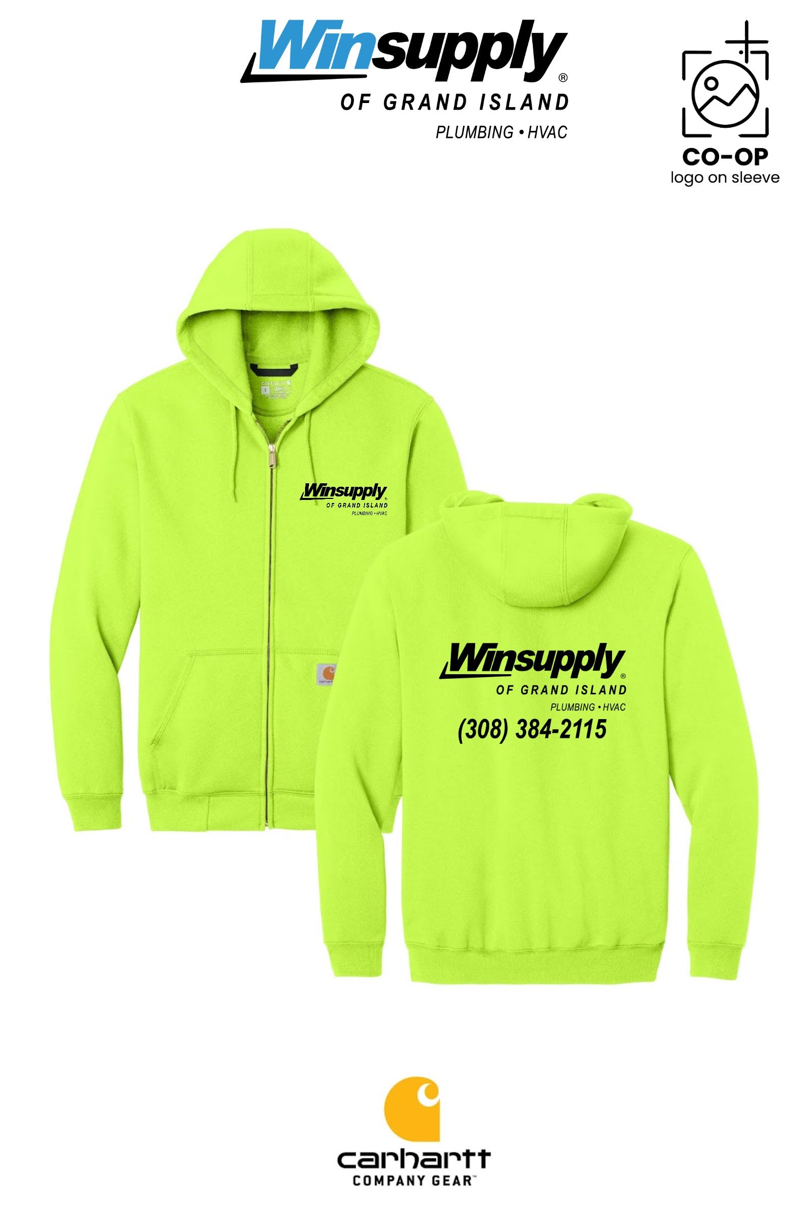 Carhartt® Midweight Hooded Zip-Front Sweatshirt - Winsupply of Grand Island