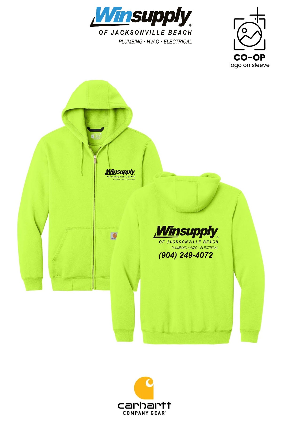 Carhartt® Midweight Hooded Zip-Front Sweatshirt - Winsupply Jacksonville Beach