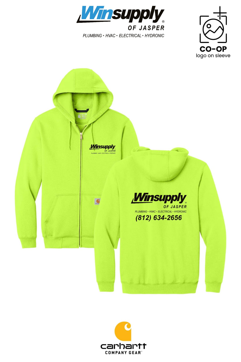 Carhartt® Midweight Hooded Zip-Front Sweatshirt - Winsupply of Jasper