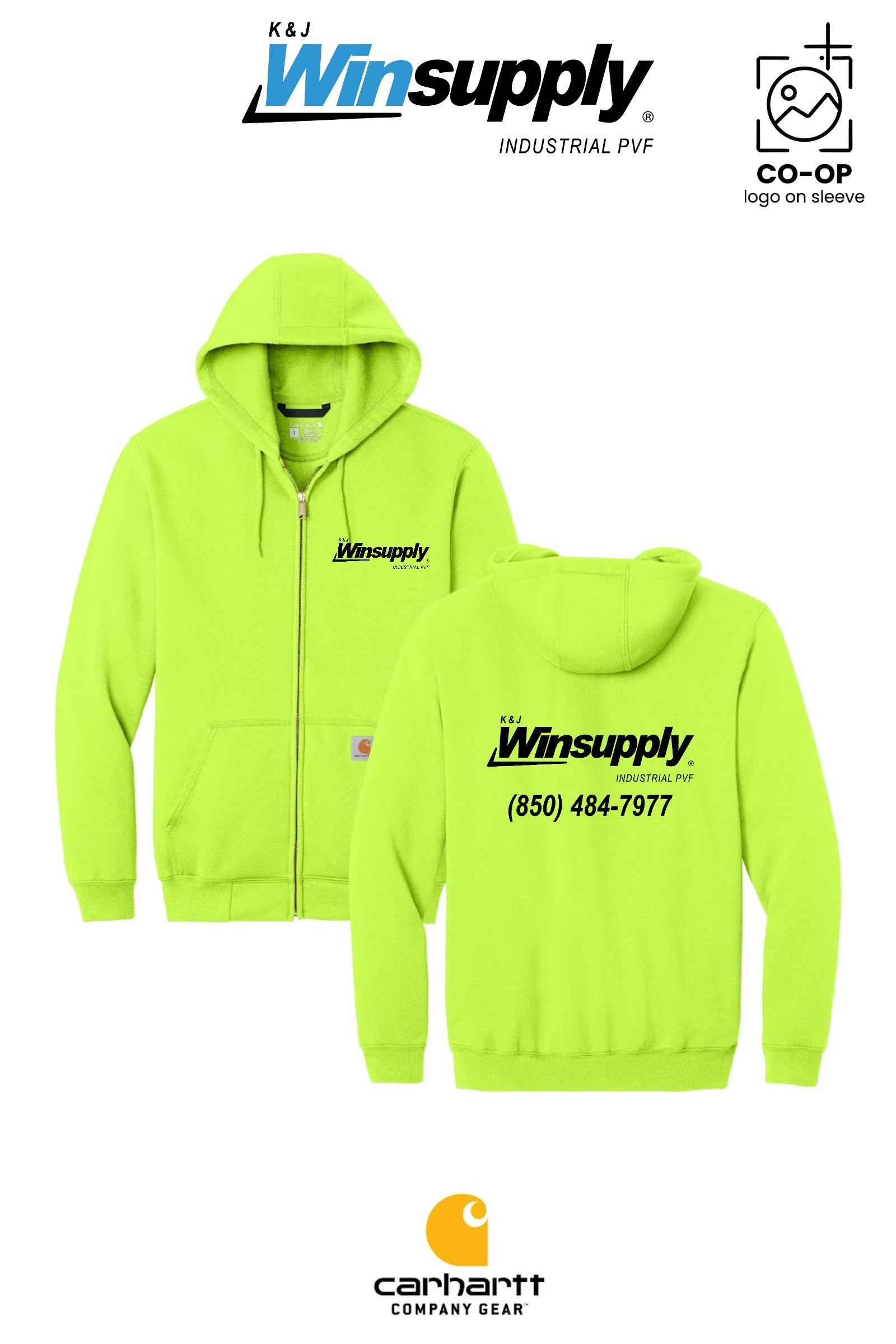 Carhartt® Midweight Hooded Zip-Front Sweatshirt - K & J Winsupply, Industrial PVF