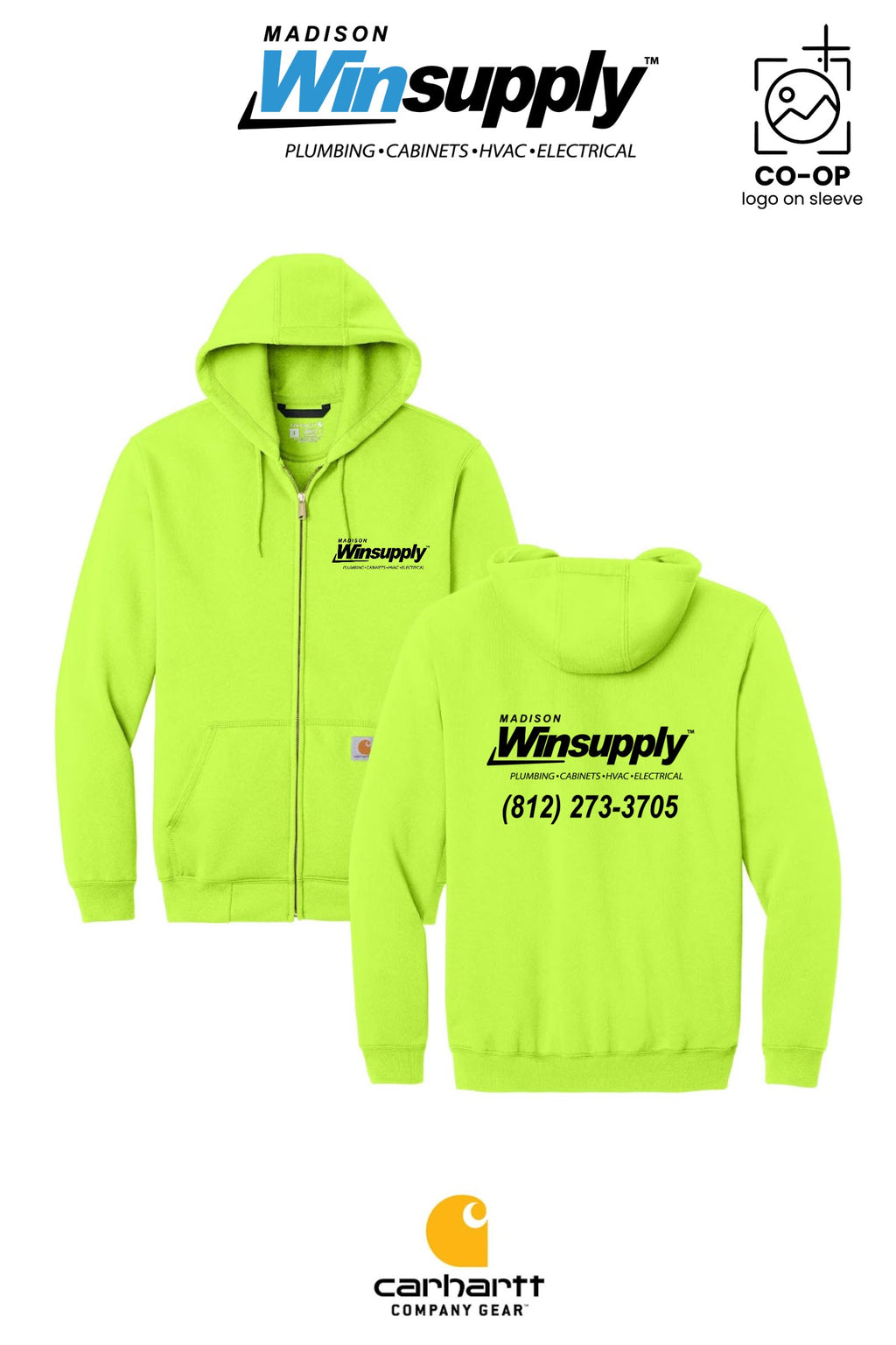 Carhartt® Midweight Hooded Zip-Front Sweatshirt - Madison Winsupply