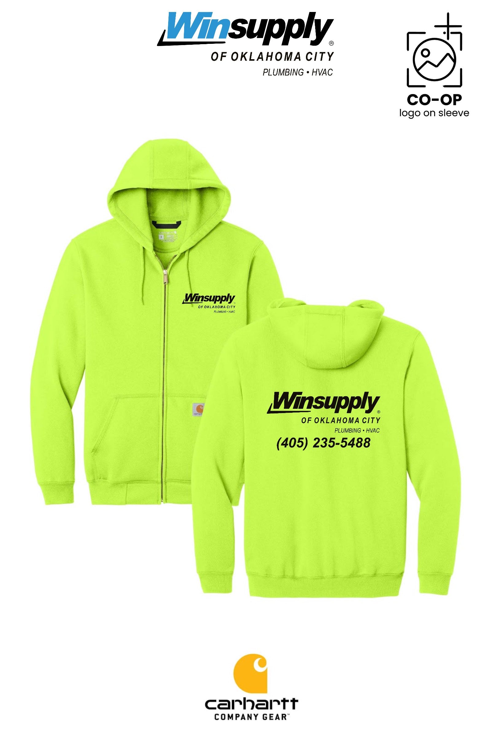 Carhartt® Midweight Hooded Zip-Front Sweatshirt - Winsupply of Oklahoma City