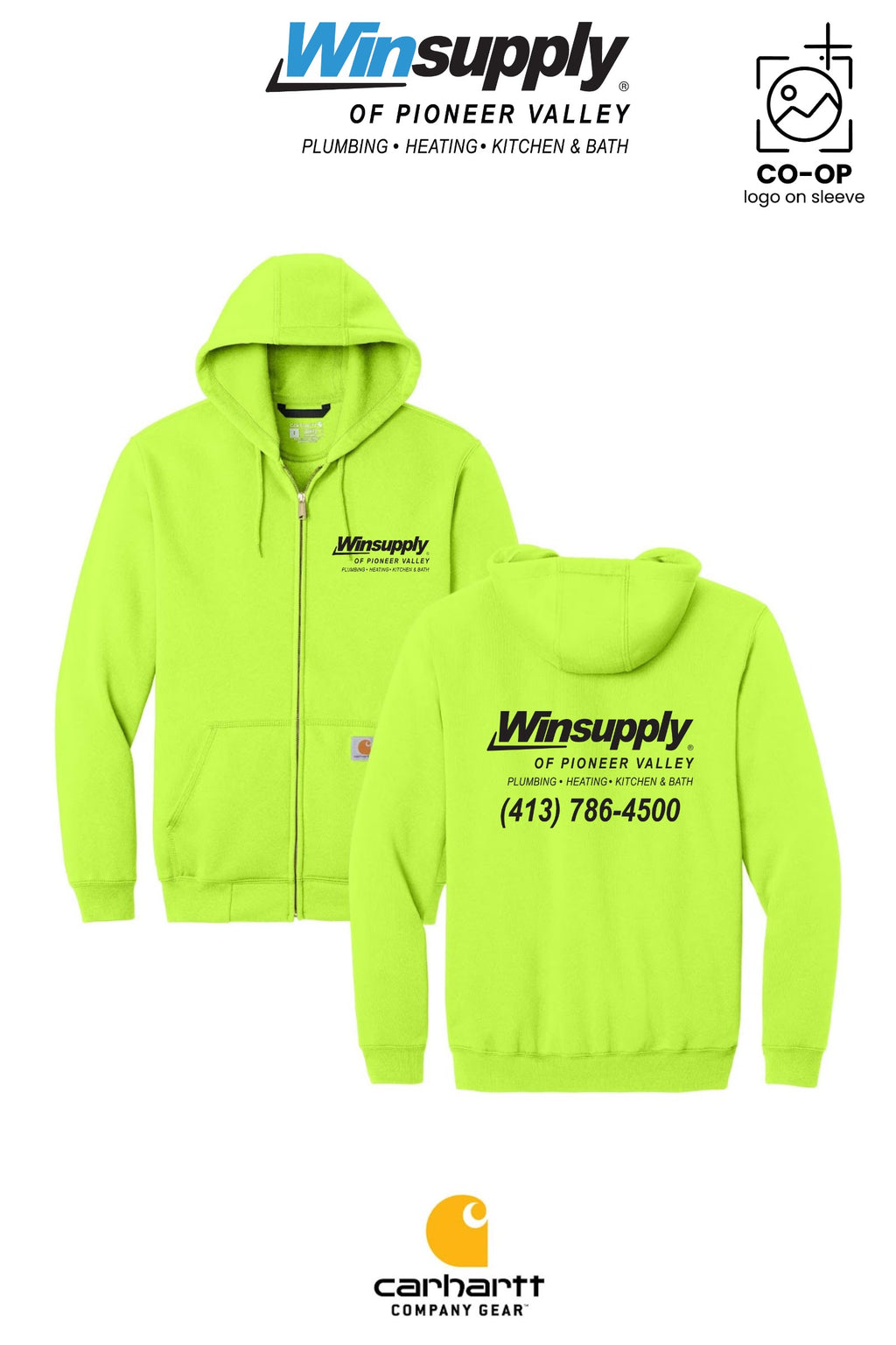 Carhartt® Midweight Hooded Zip-Front Sweatshirt - Winsupply of Pioneer Valley
