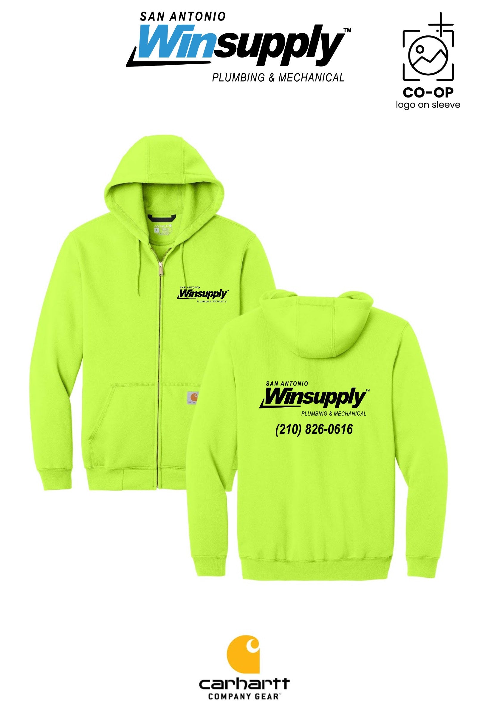 Carhartt® Midweight Hooded Zip-Front Sweatshirt - San Antonio Winsupply