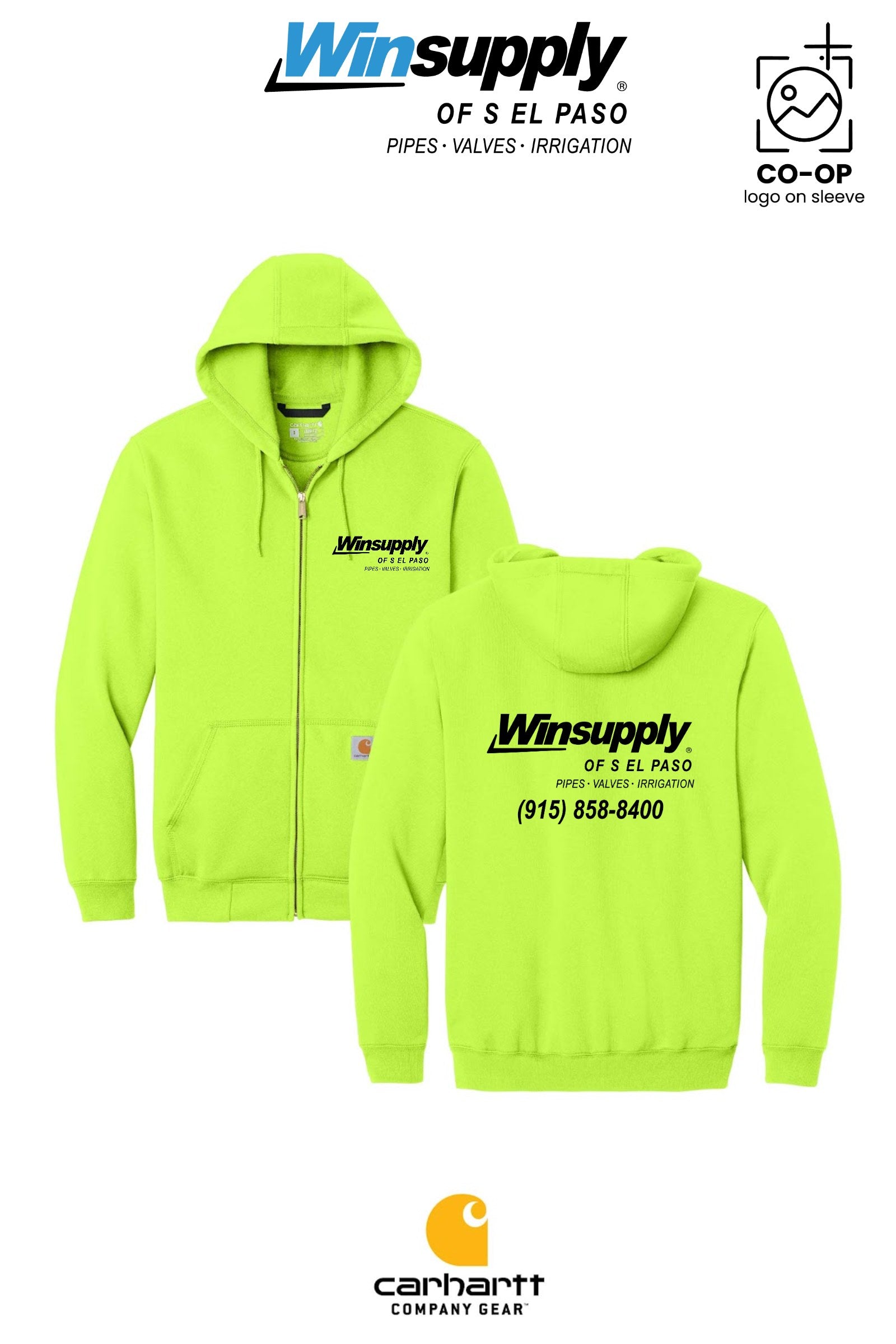 Carhartt® Midweight Hooded Zip-Front Sweatshirt - Winsupply of S El Paso