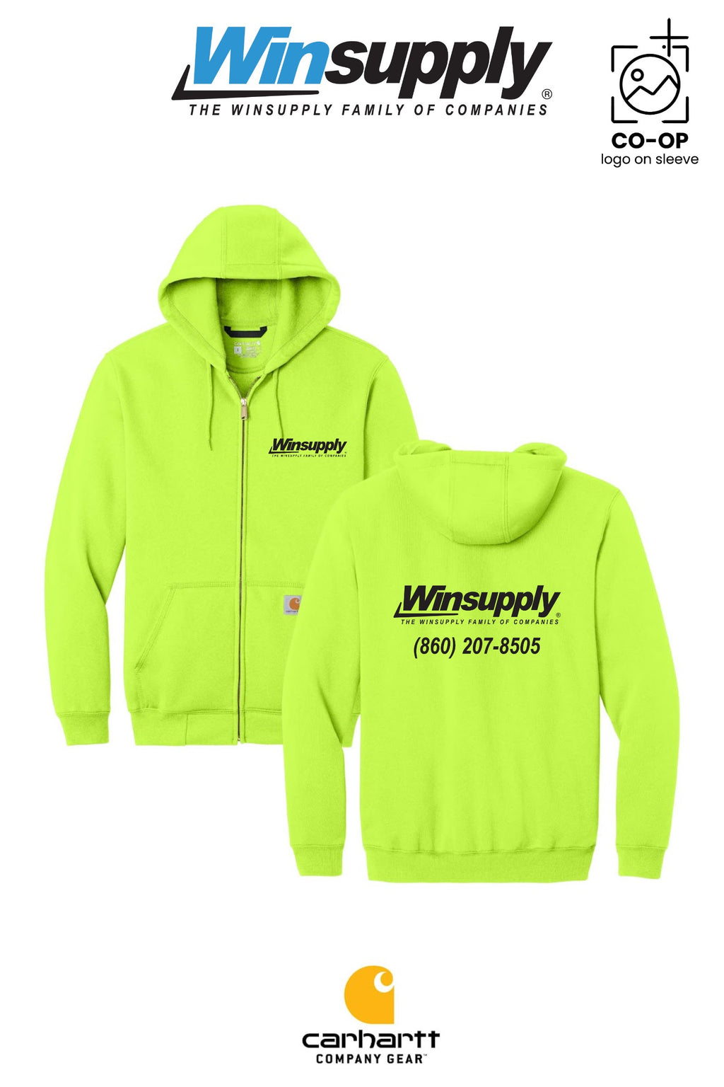 Carhartt® Midweight Hooded Zip-Front Sweatshirt - Winsupply of West Hartford