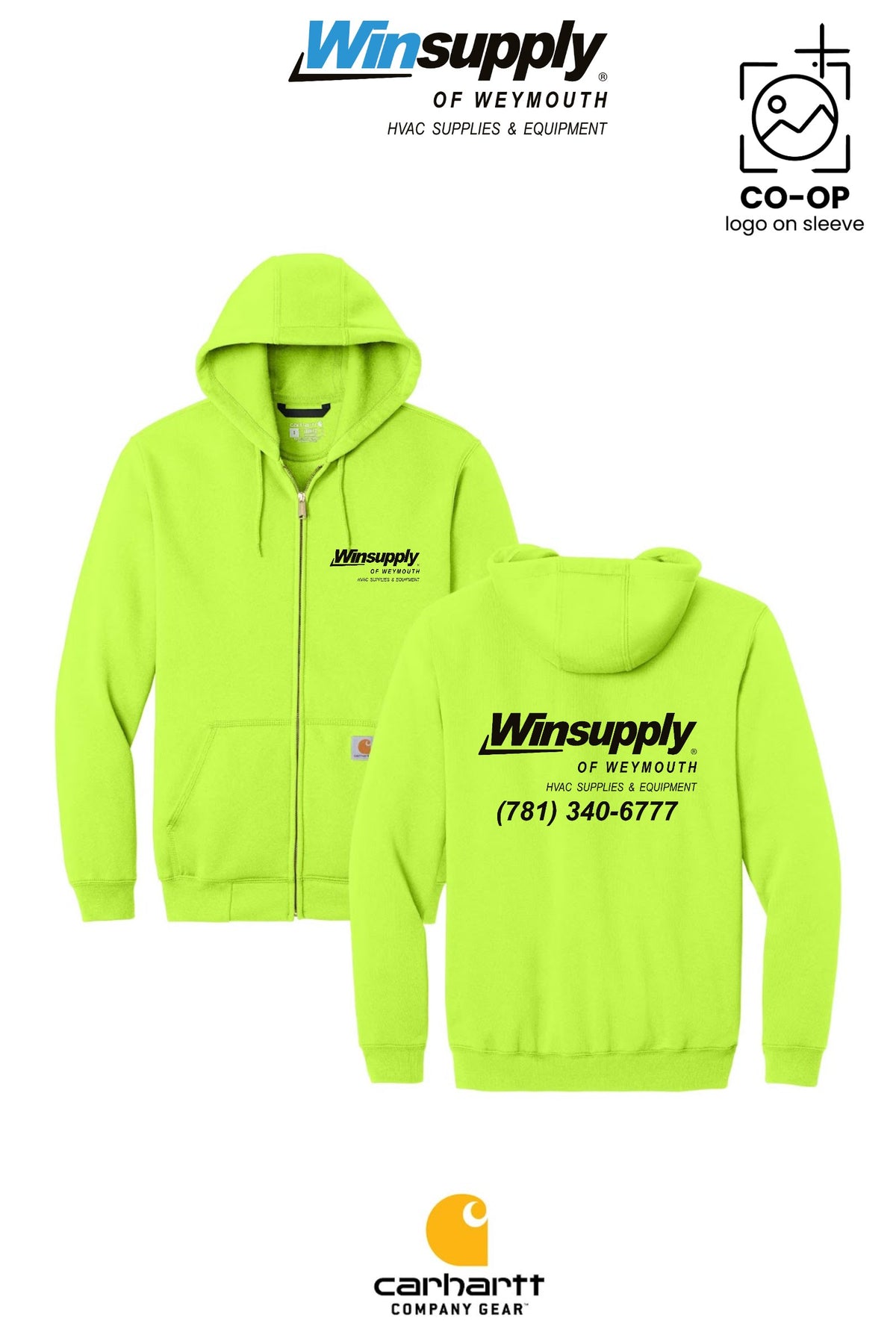 Carhartt® Midweight Hooded Zip-Front Sweatshirt - Winsupply of Weymouth