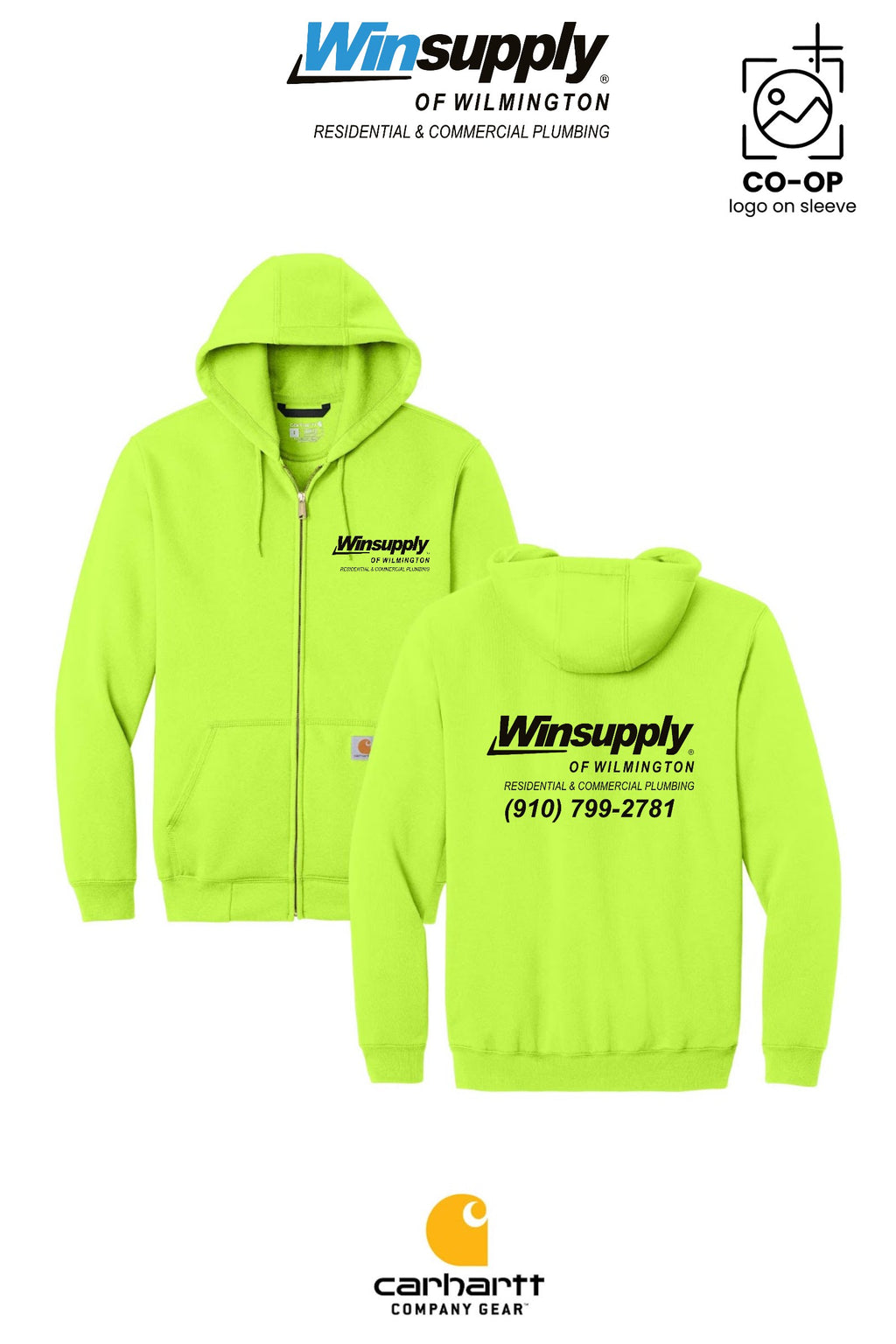 Carhartt® Midweight Hooded Zip-Front Sweatshirt - Winsupply of Wilmington