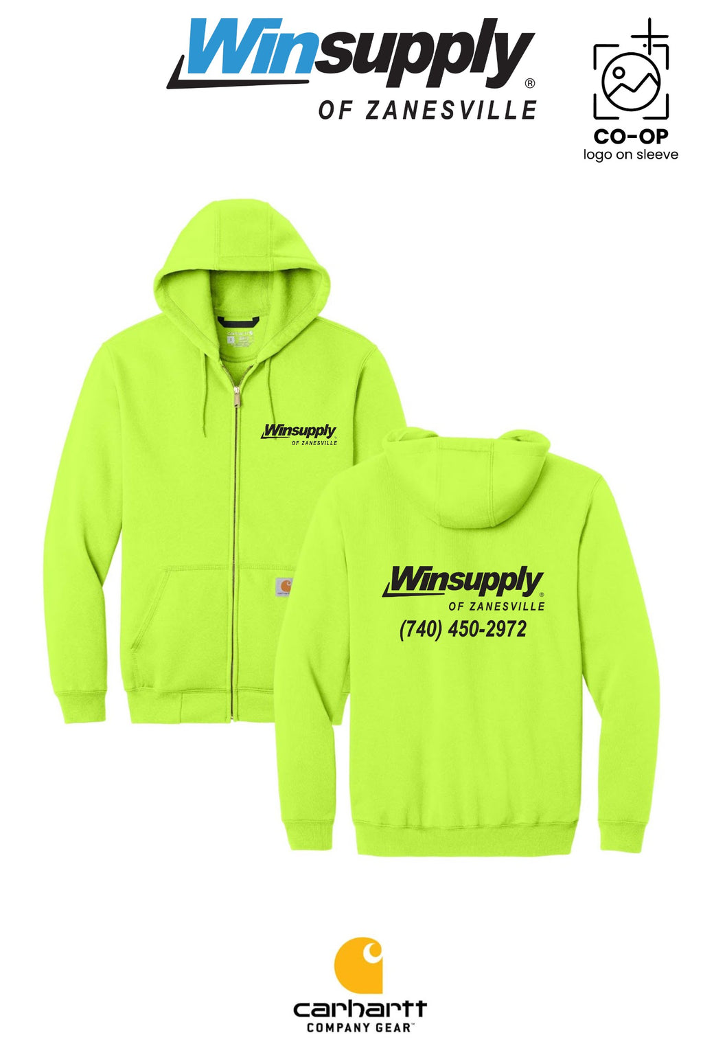 Carhartt® Midweight Hooded Zip-Front Sweatshirt - Winsupply of Zanesville