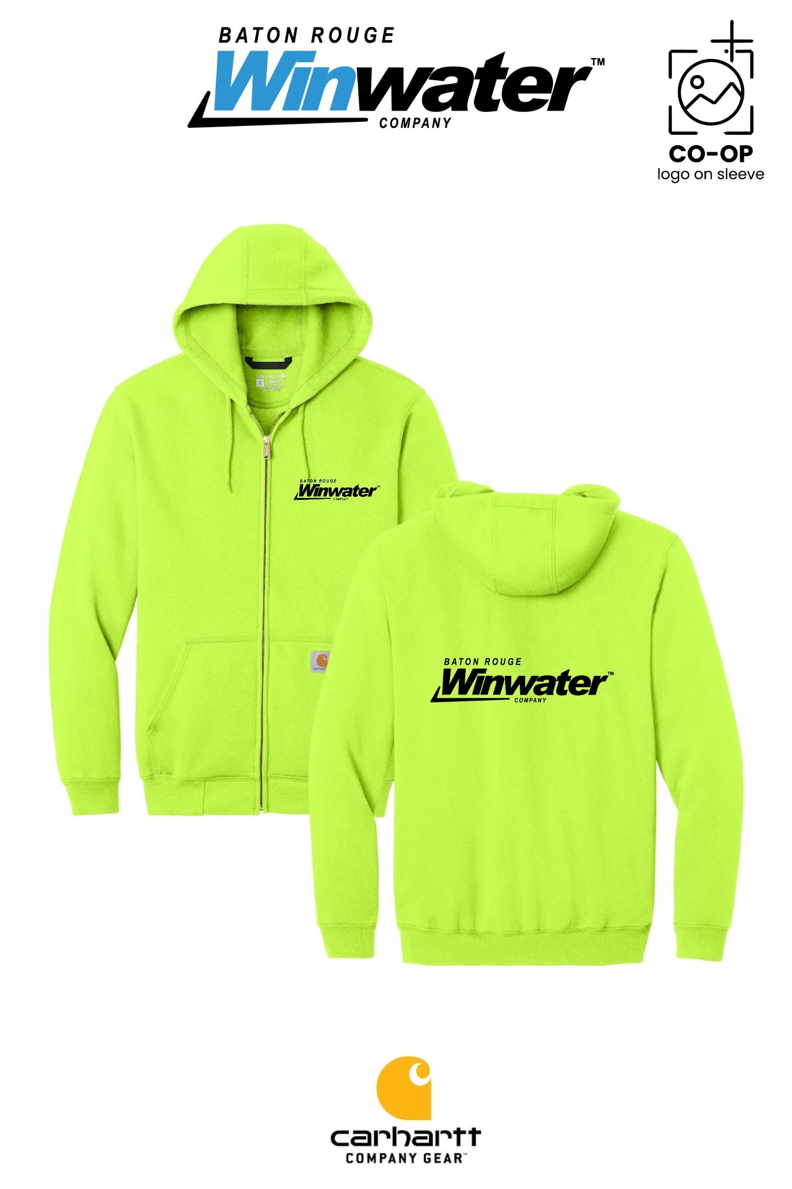 Carhartt® Midweight Hooded Zip-Front Sweatshirt - Baton Rouge Winwater