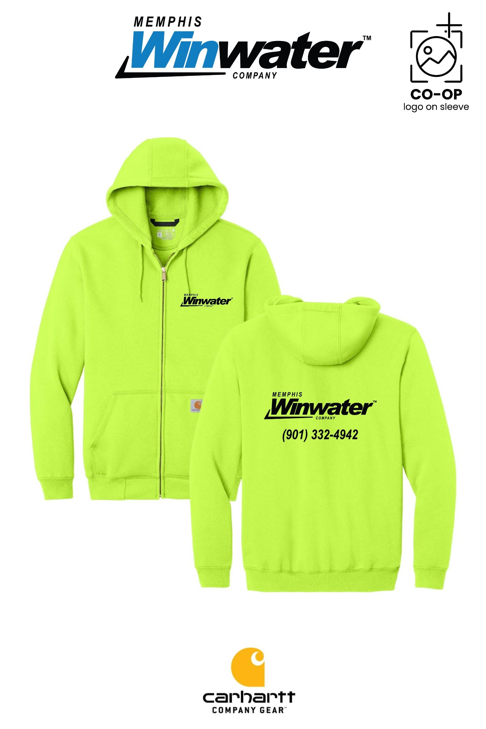 Carhartt® Midweight Hooded Zip-Front Sweatshirt - Memphis Winwater
