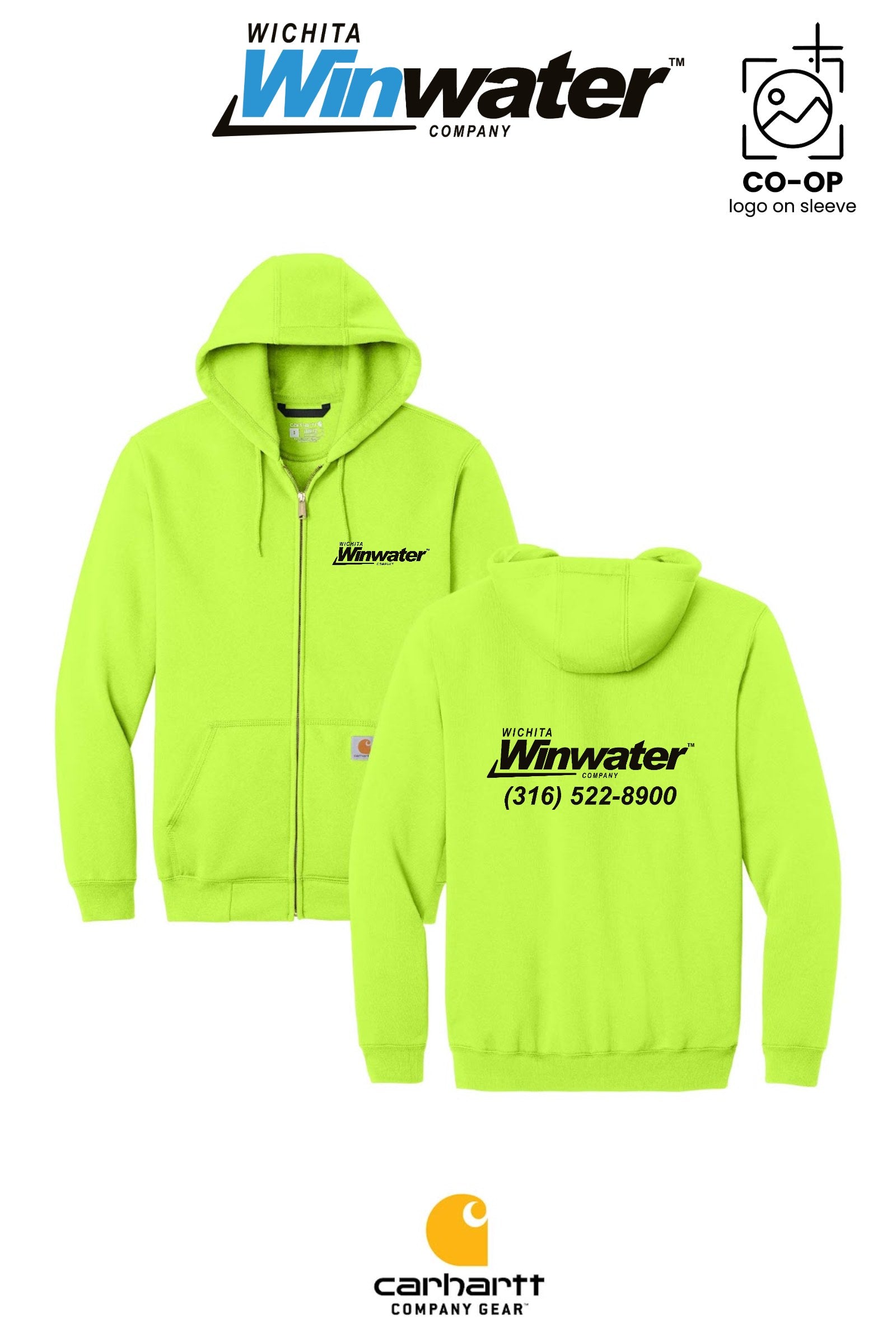 Carhartt® Midweight Hooded Zip-Front Sweatshirt - Wichita Winwater