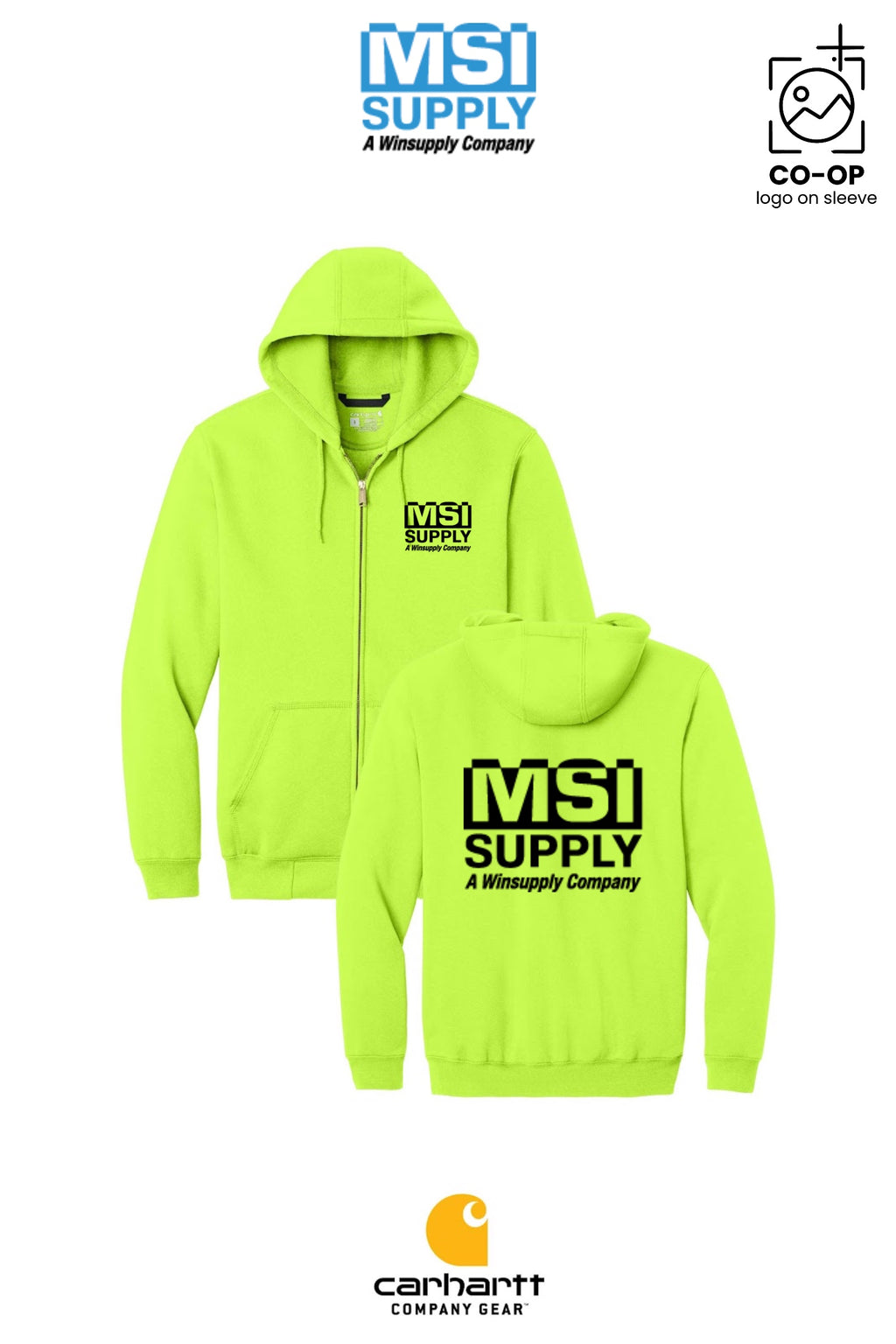 Carhartt® Midweight Hooded Zip-Front Sweatshirt - MSI Supply Houston