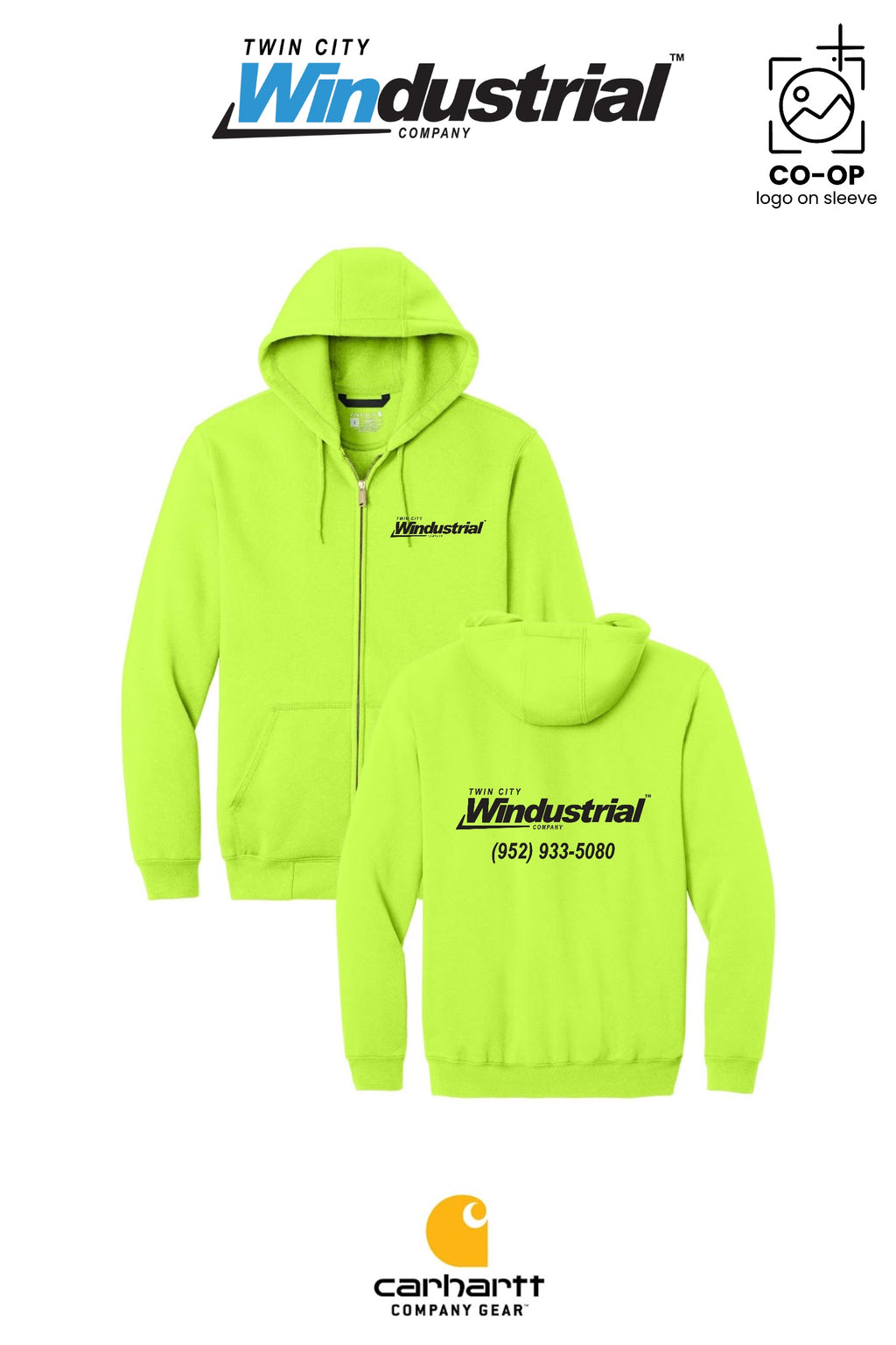 Carhartt® Midweight Hooded Zip-Front Sweatshirt - Twin City Windustrial