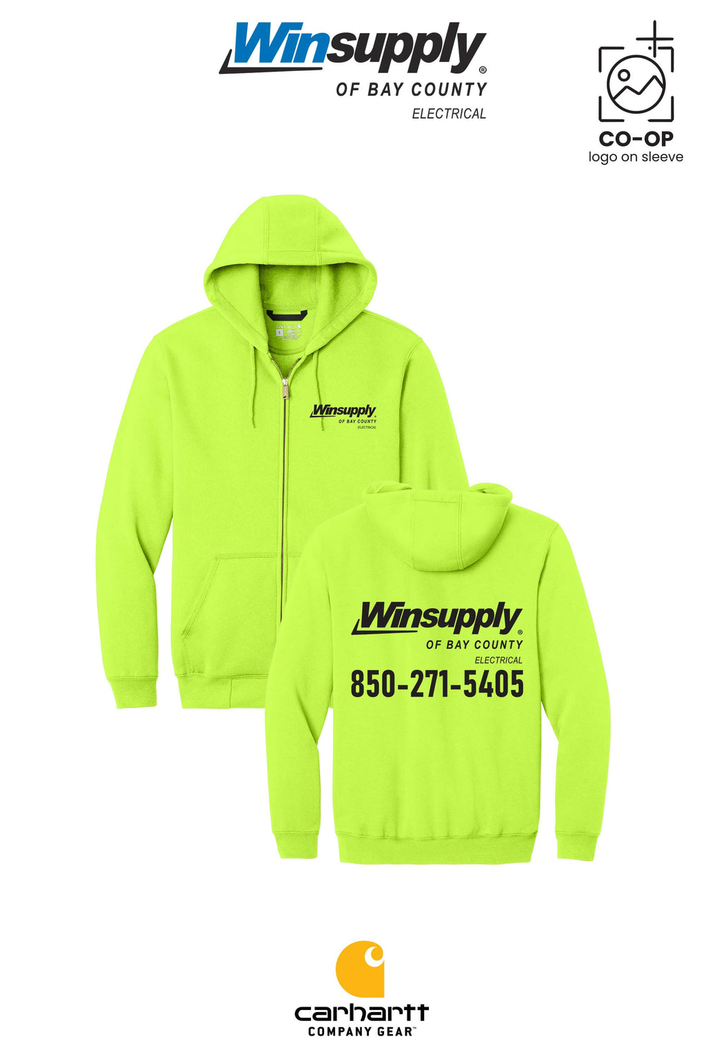 Carhartt® Midweight Hooded Zip-Front Sweatshirt - Winsupply Bay County FL