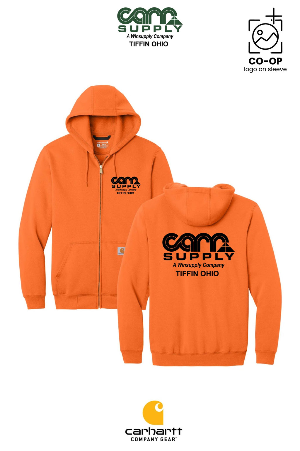 Carhartt® Midweight Hooded Zip-Front Sweatshirt - Carr Supply - Tiffin