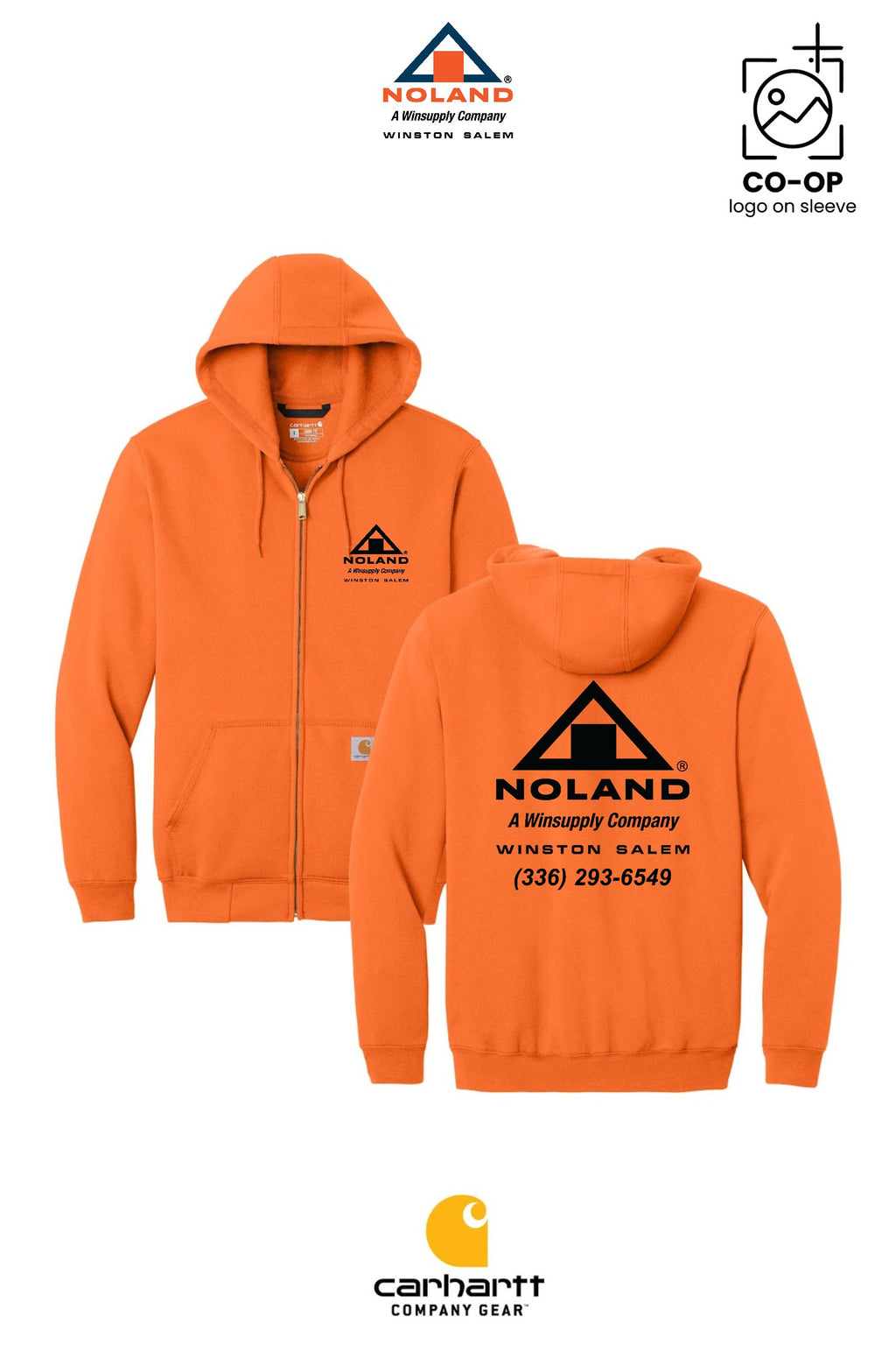 Carhartt® Midweight Hooded Zip-Front Sweatshirt - Winston Salem Noland