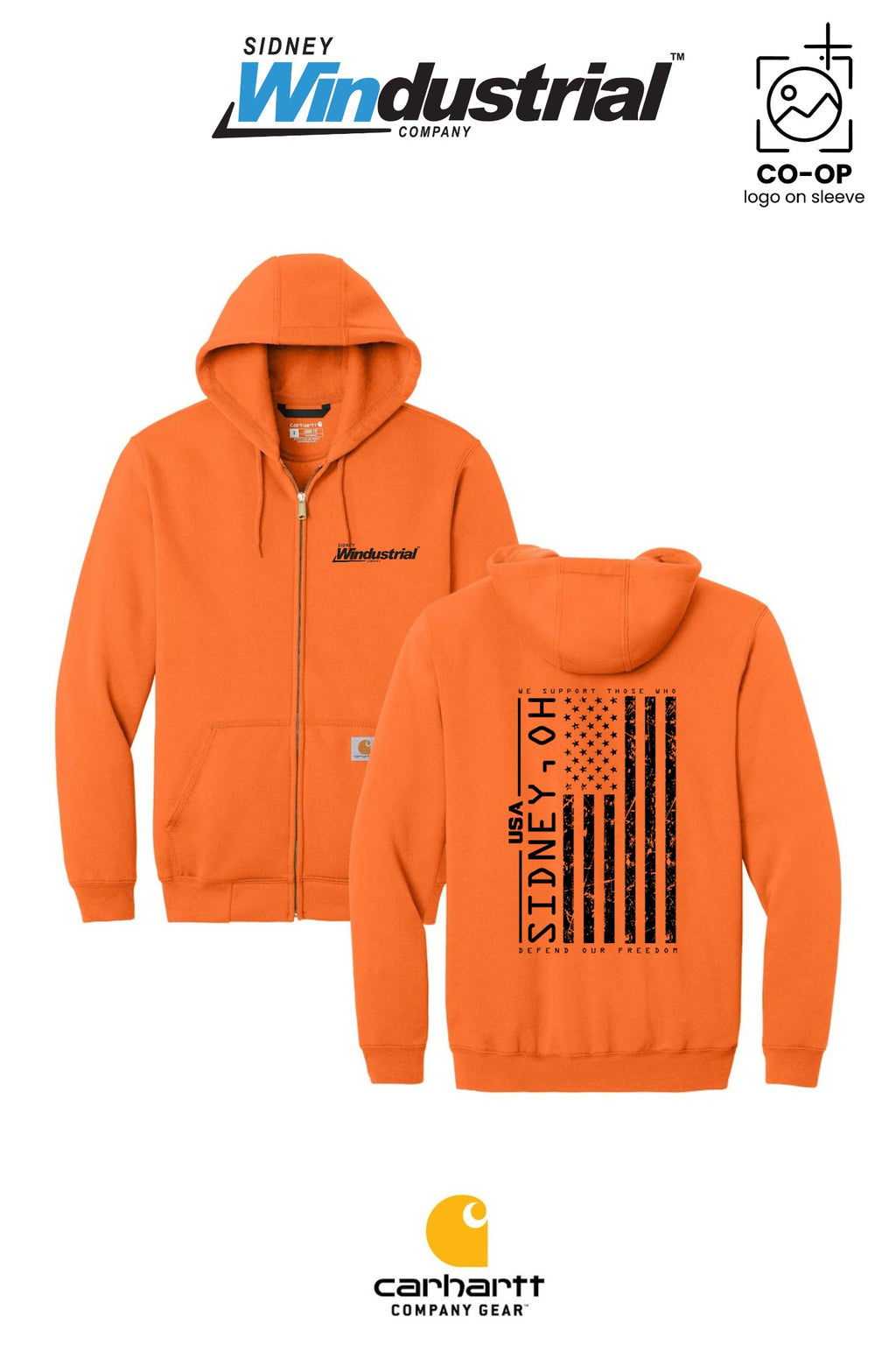 Carhartt® Midweight Hooded Zip-Front Sweatshirt - Sidney Windustrial