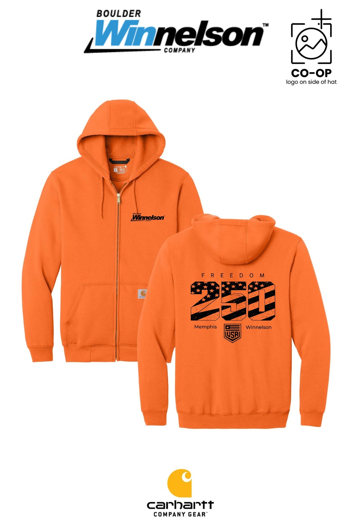 Carhartt® Midweight Hooded Zip-Front Sweatshirt - Memphis Winnelson