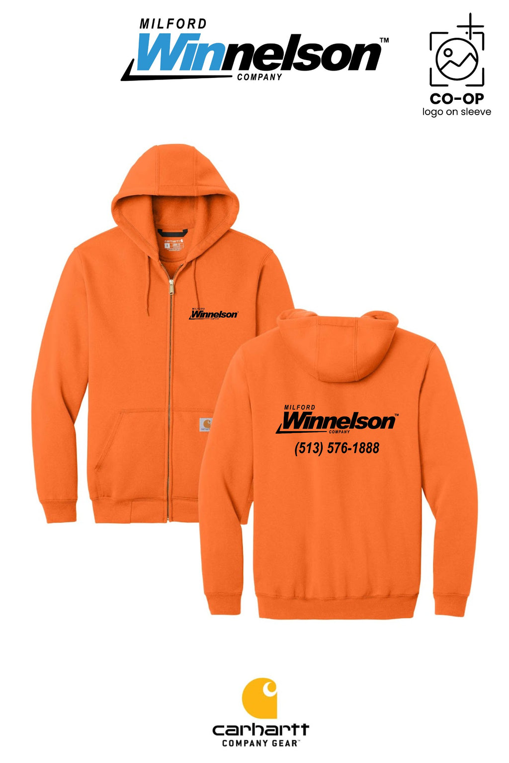 Carhartt® Midweight Hooded Zip-Front Sweatshirt - Milford Winnelson