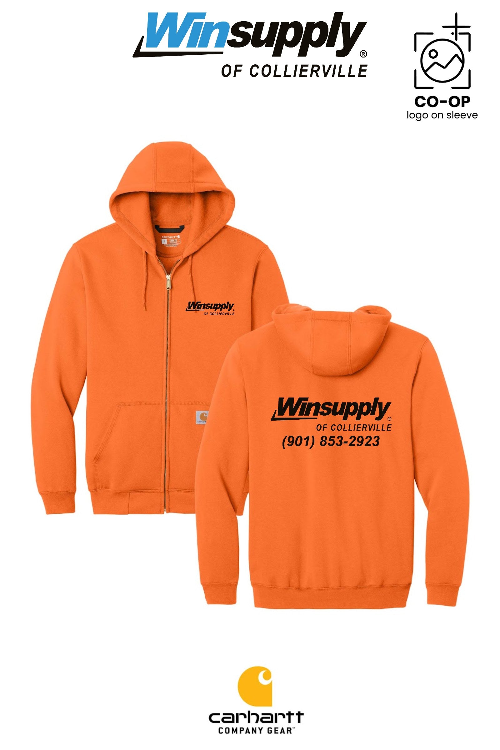 Carhartt® Midweight Hooded Zip-Front Sweatshirt - Winston Salem Noland