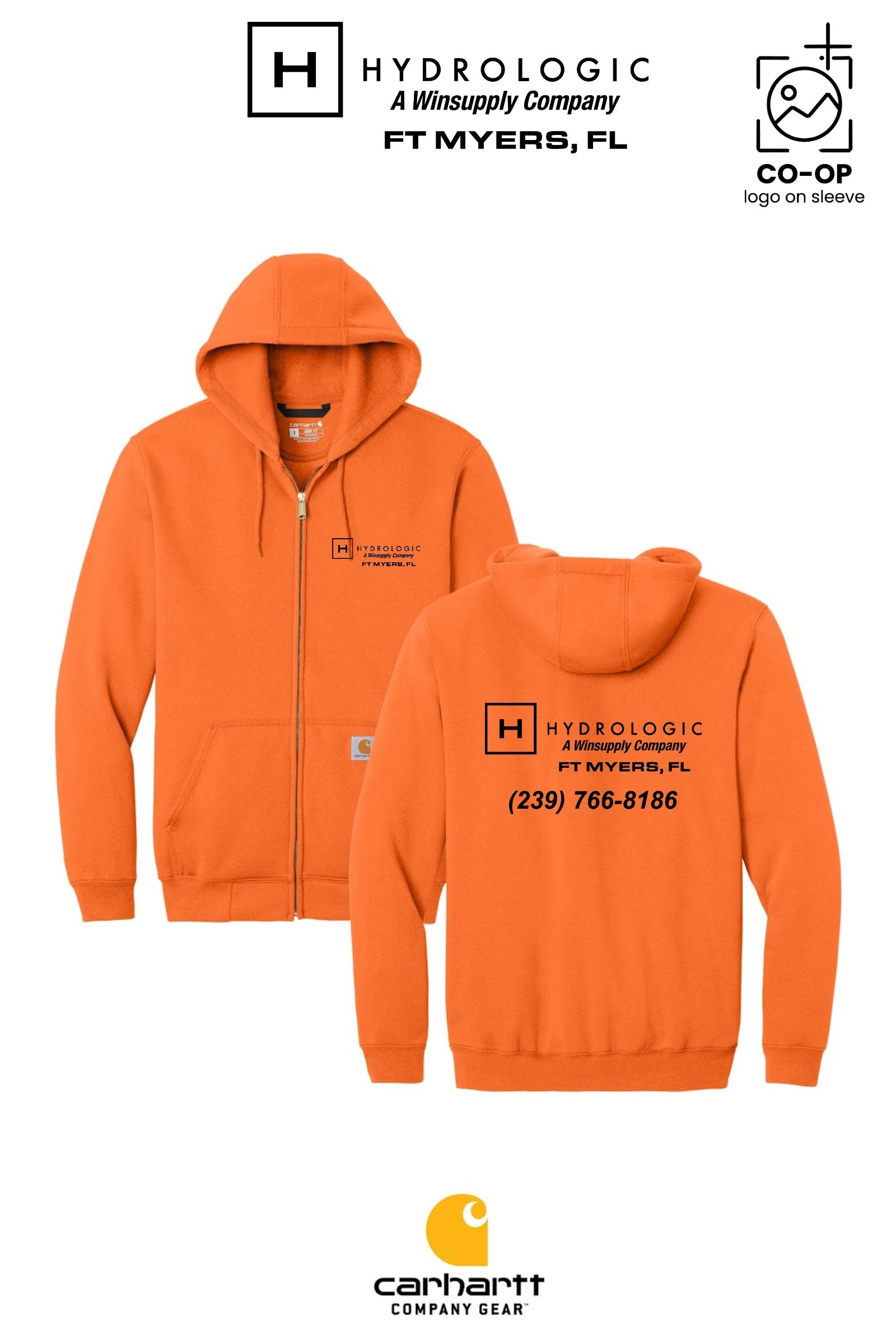 Carhartt® Midweight Hooded Zip-Front Sweatshirt - Winsupply Ft Myers FL Co.