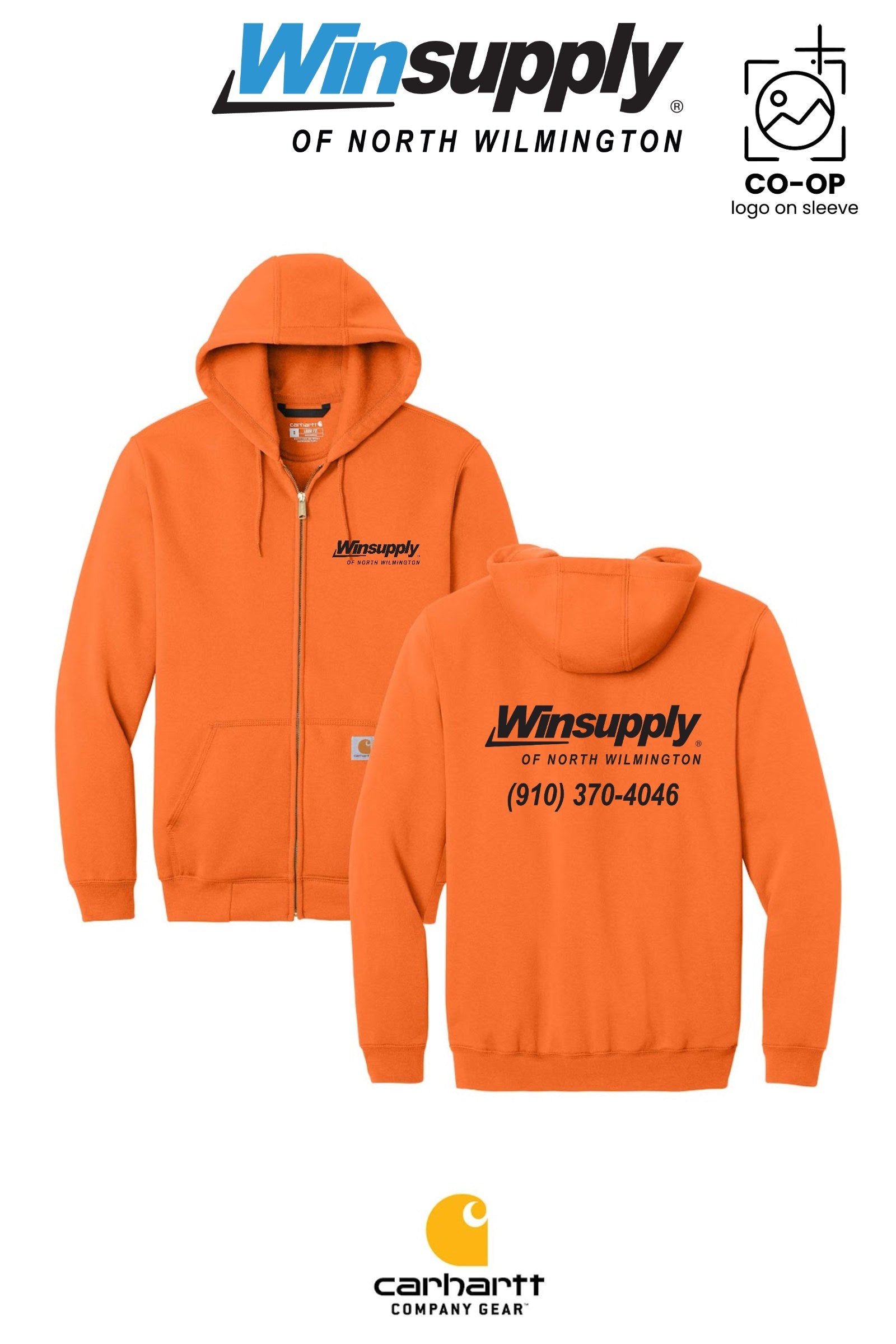 Carhartt® Midweight Hooded Zip-Front Sweatshirt - Winsupply N Wilmington NC