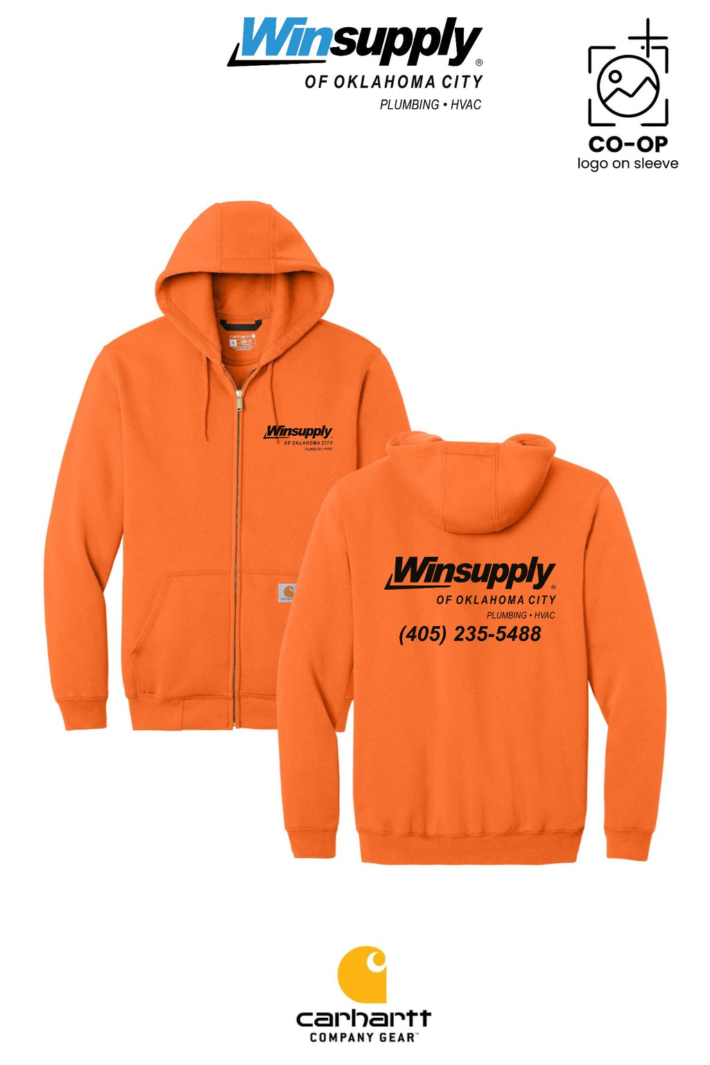 Carhartt® Midweight Hooded Zip-Front Sweatshirt - Winsupply of Oklahoma City