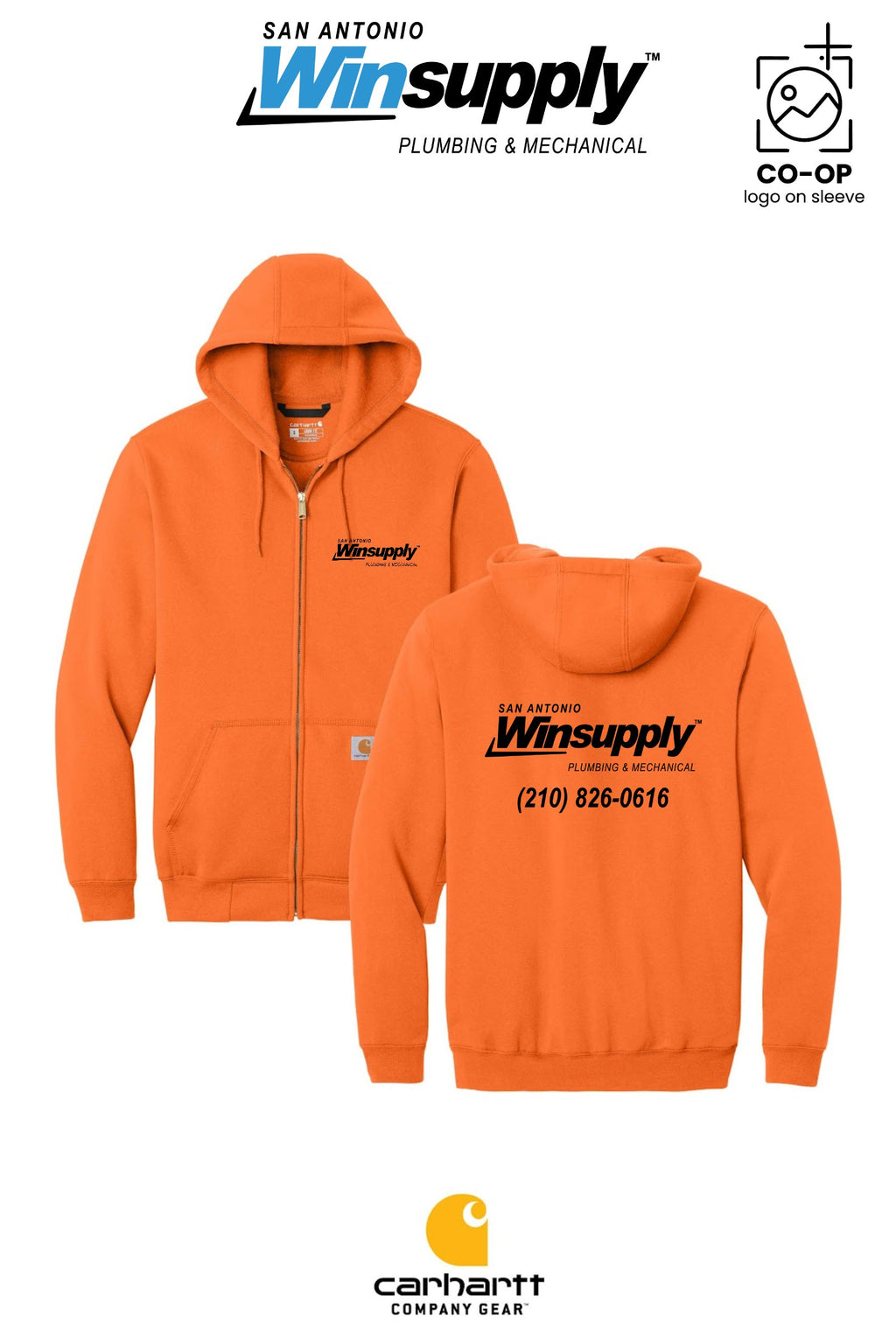 Carhartt® Midweight Hooded Zip-Front Sweatshirt - San Antonio Winsupply