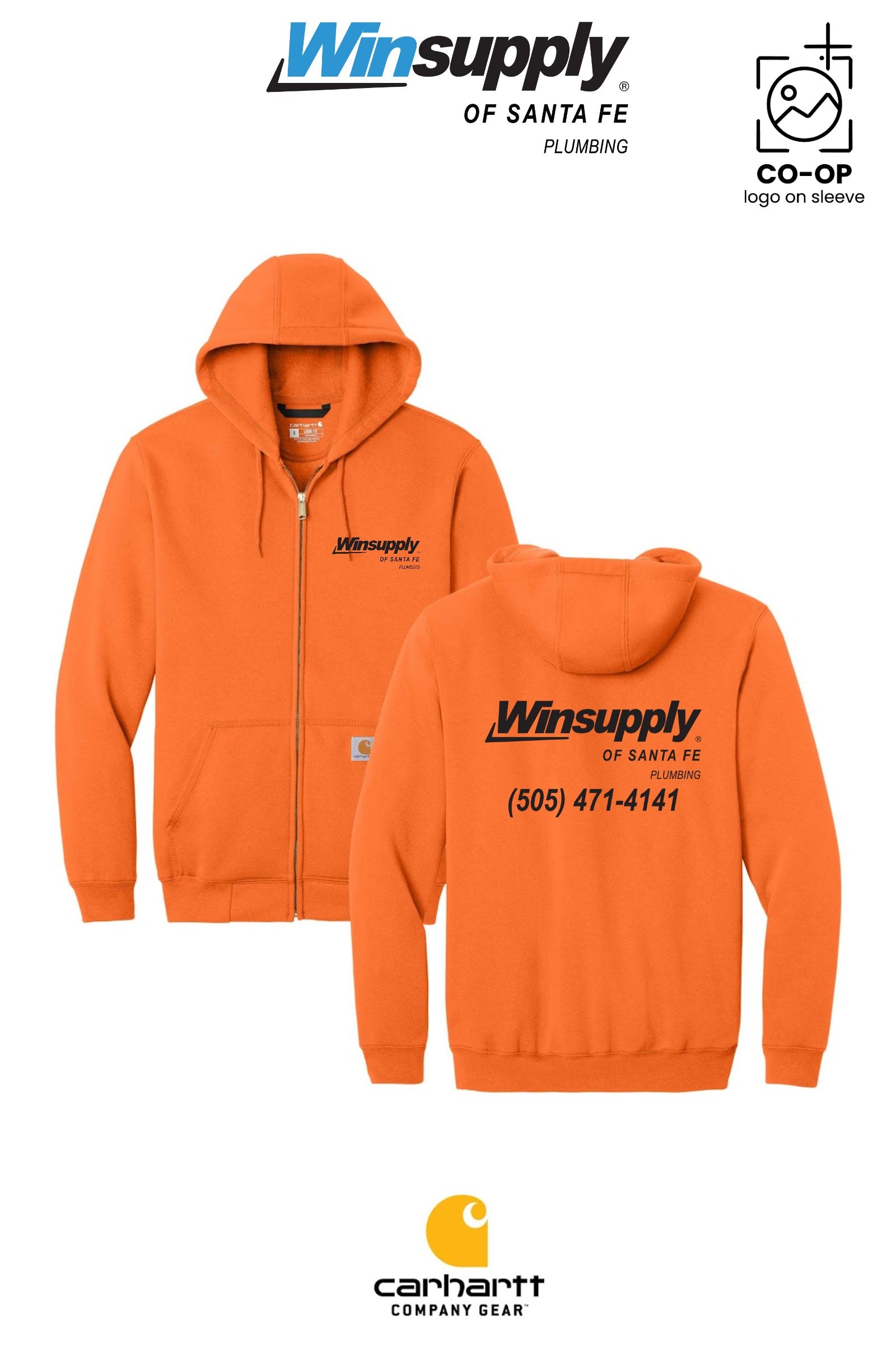 Carhartt® Midweight Hooded Zip-Front Sweatshirt - Winsupply of Santa Fe
