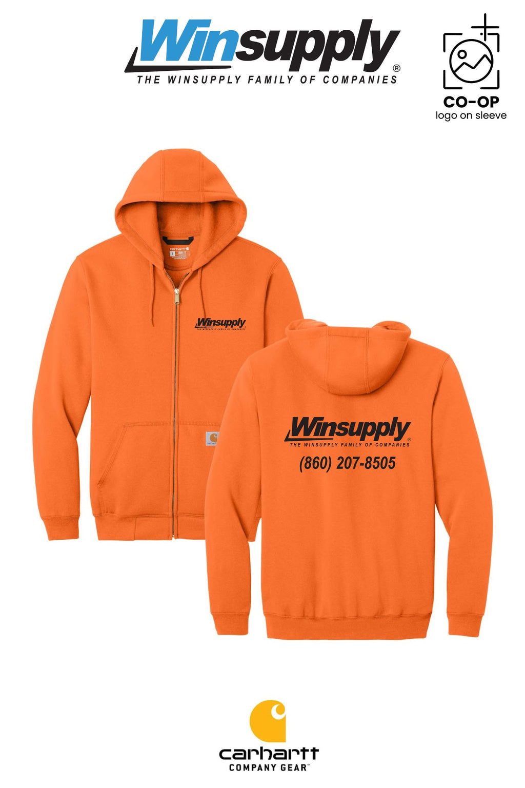 Carhartt® Midweight Hooded Zip-Front Sweatshirt - Winsupply of West Hartford