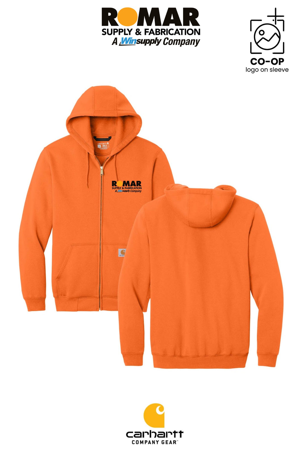 Carhartt® Midweight Hooded Zip-Front Sweatshirt - Romar Supply San Antonio