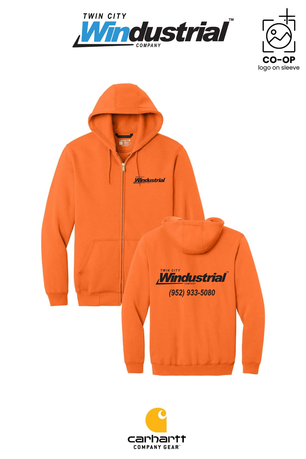 Carhartt® Midweight Hooded Zip-Front Sweatshirt - Twin City Windustrial