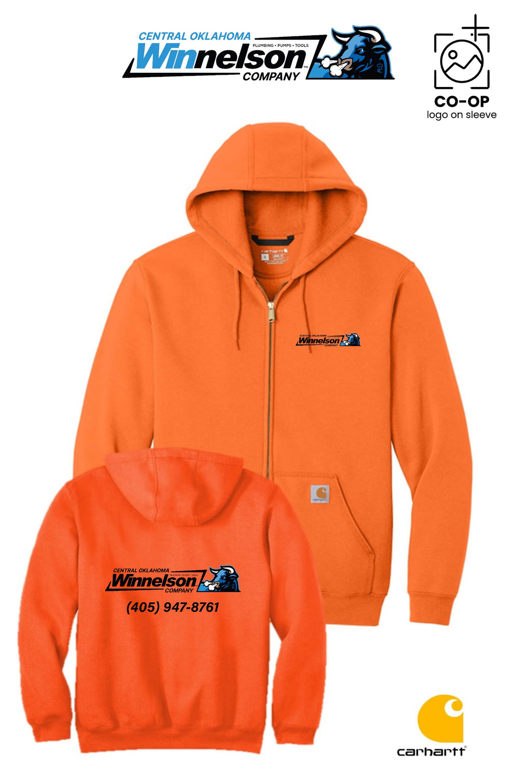 Carhartt® Midweight Hooded Zip-Front Sweatshirt - Winnelson Central Oklahoma