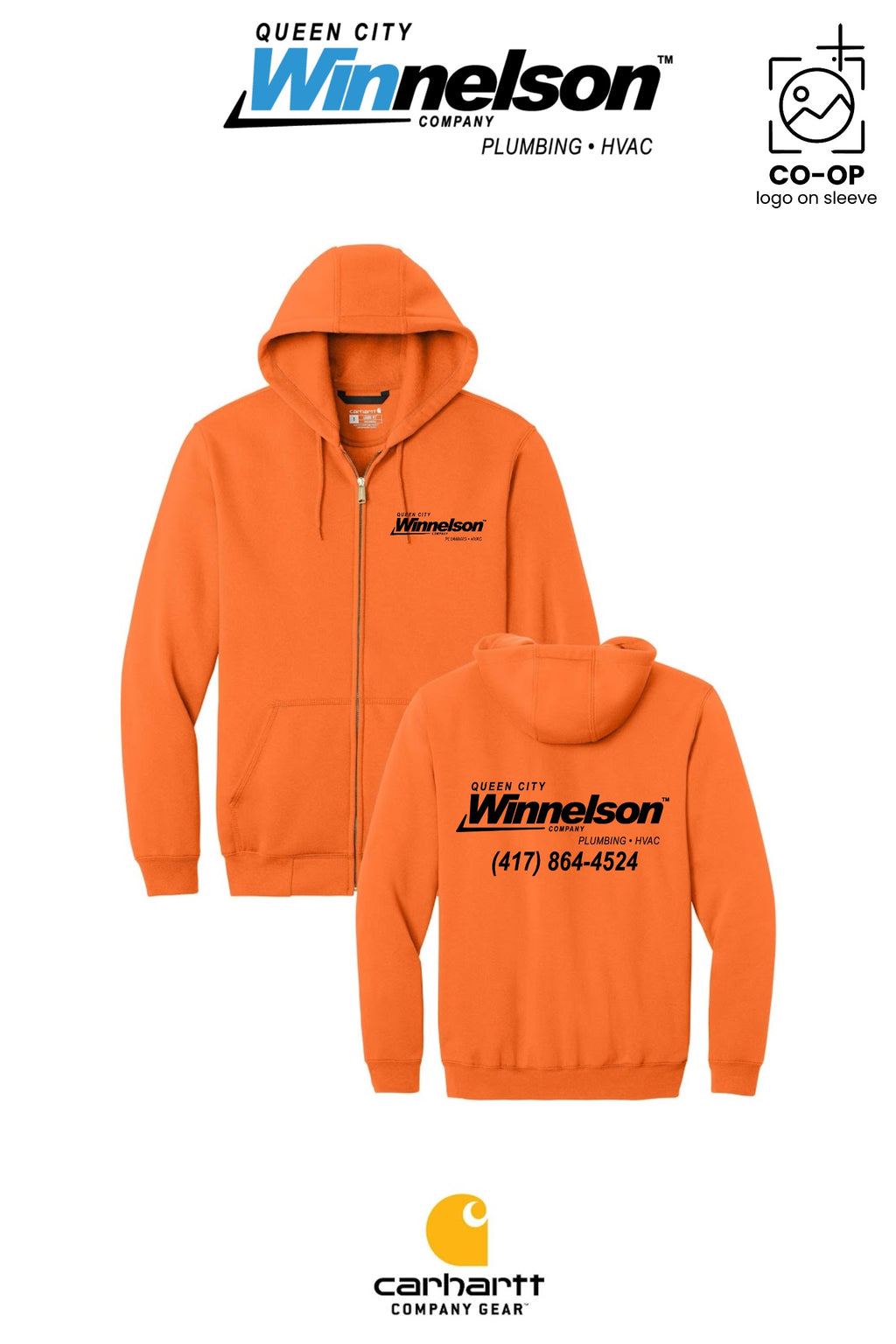 Carhartt® Midweight Hooded Zip-Front Sweatshirt - Queen City Winnelson