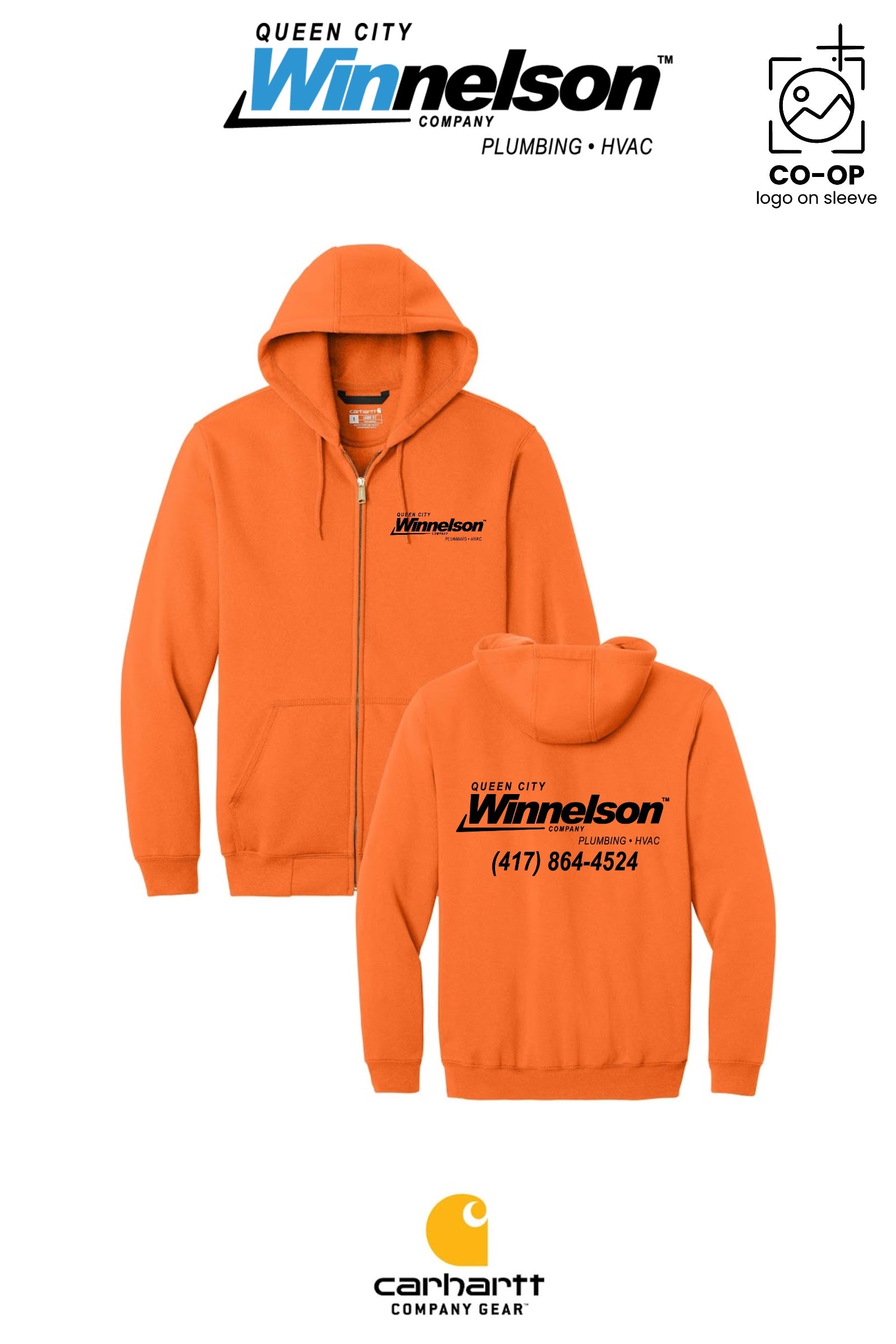 Carhartt® Midweight Hooded Zip-Front Sweatshirt - Queen City Winnelson