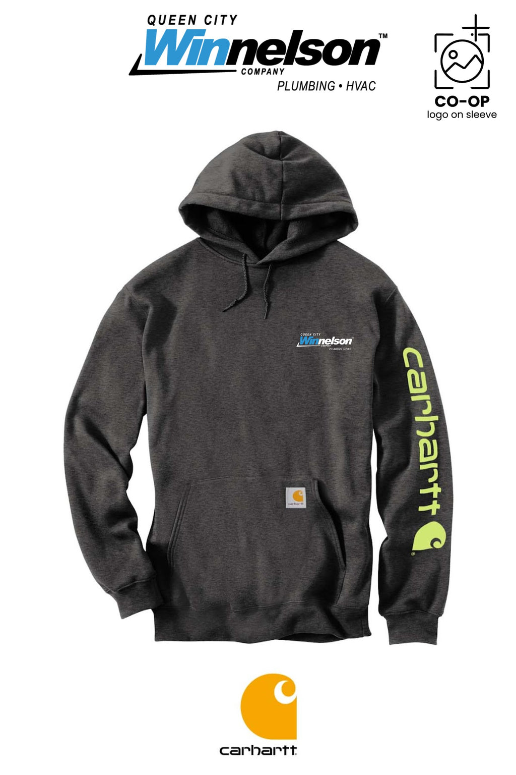 Carhartt® Midweight Hooded Logo Sweatshirt - Queen City Winnelson