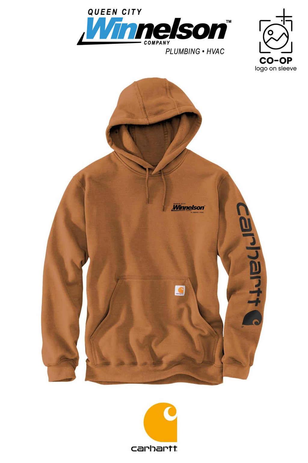 Carhartt® Midweight Hooded Logo Sweatshirt - Queen City Winnelson