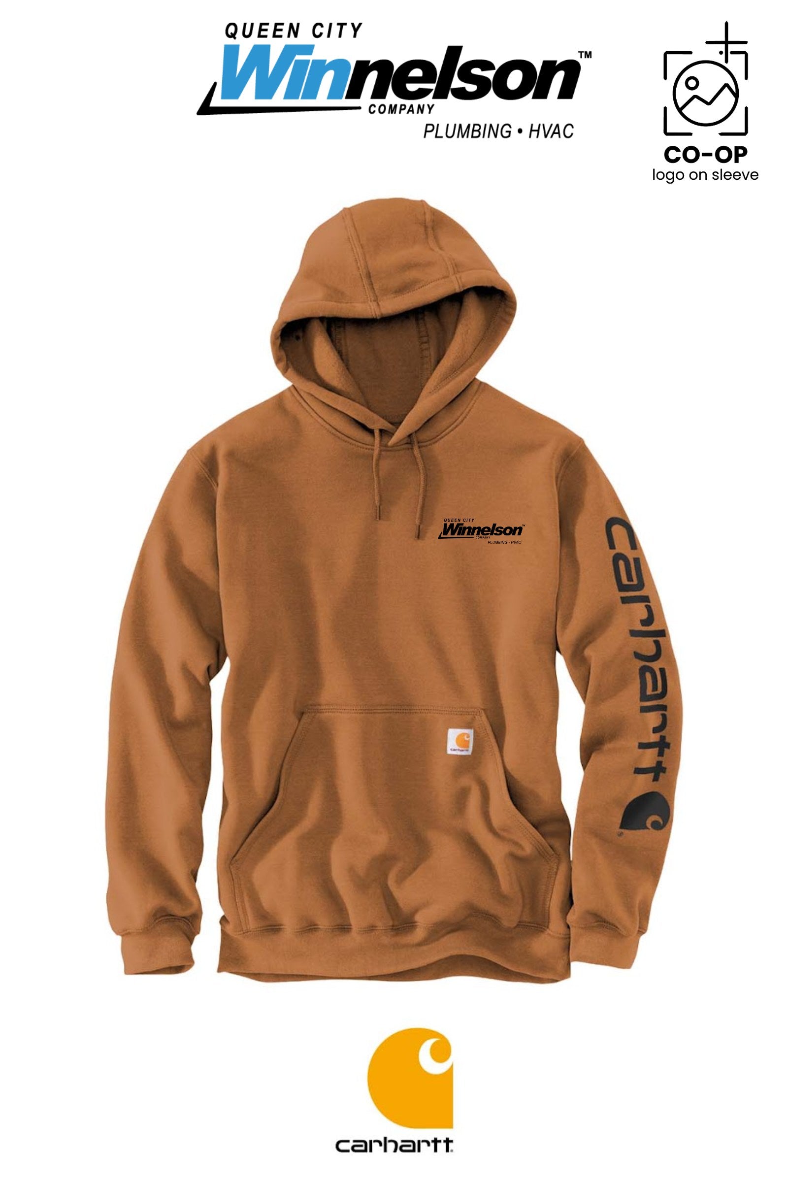 Carhartt® Midweight Hooded Logo Sweatshirt - Queen City Winnelson