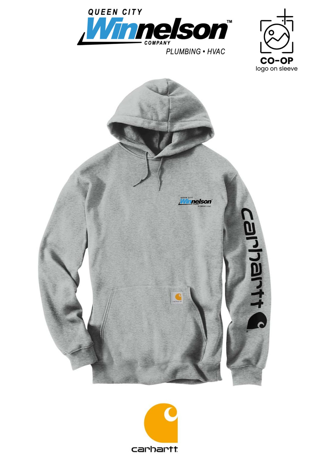 Carhartt® Midweight Hooded Logo Sweatshirt - Queen City Winnelson