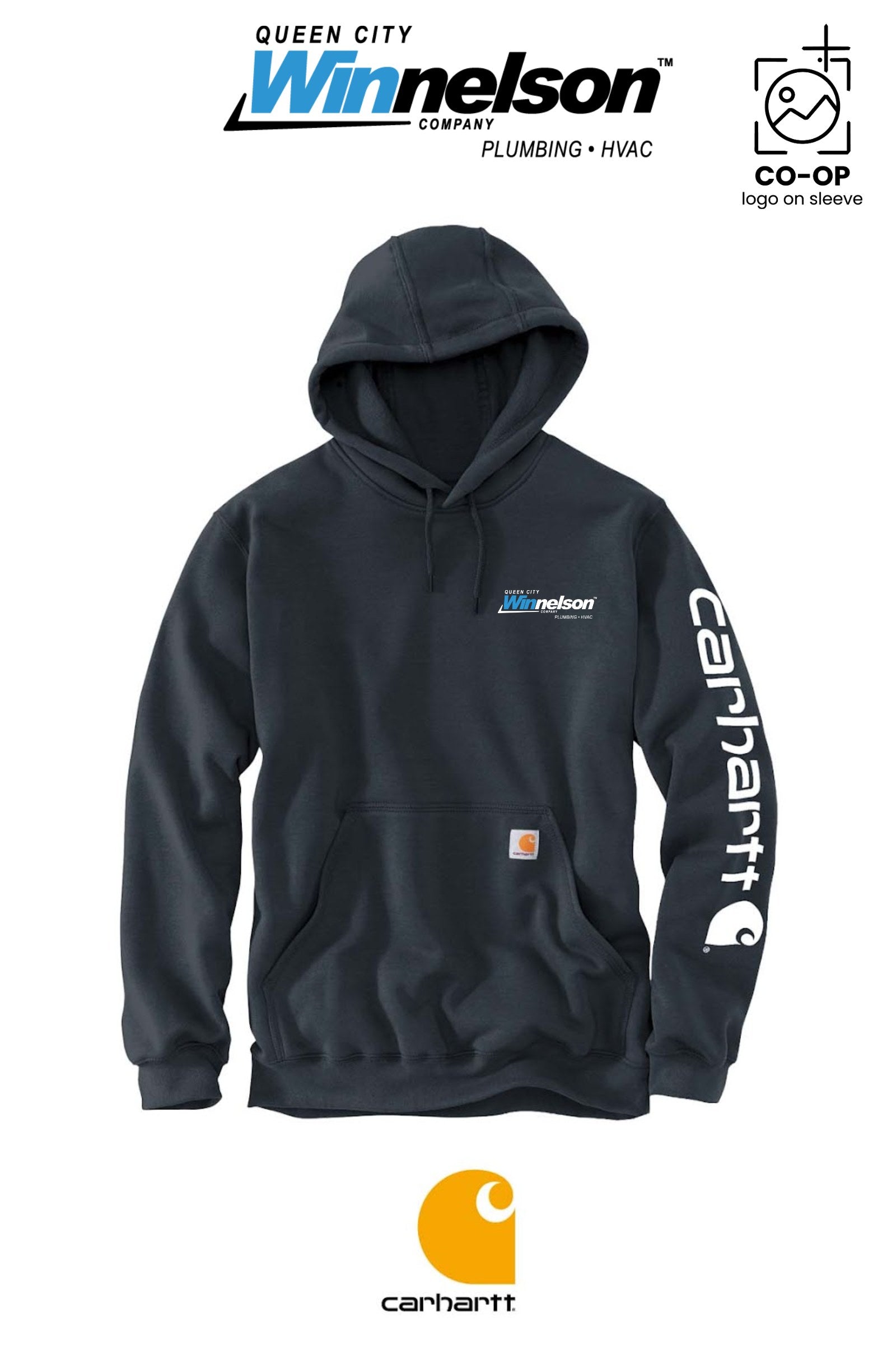 Carhartt® Midweight Hooded Logo Sweatshirt - Queen City Winnelson