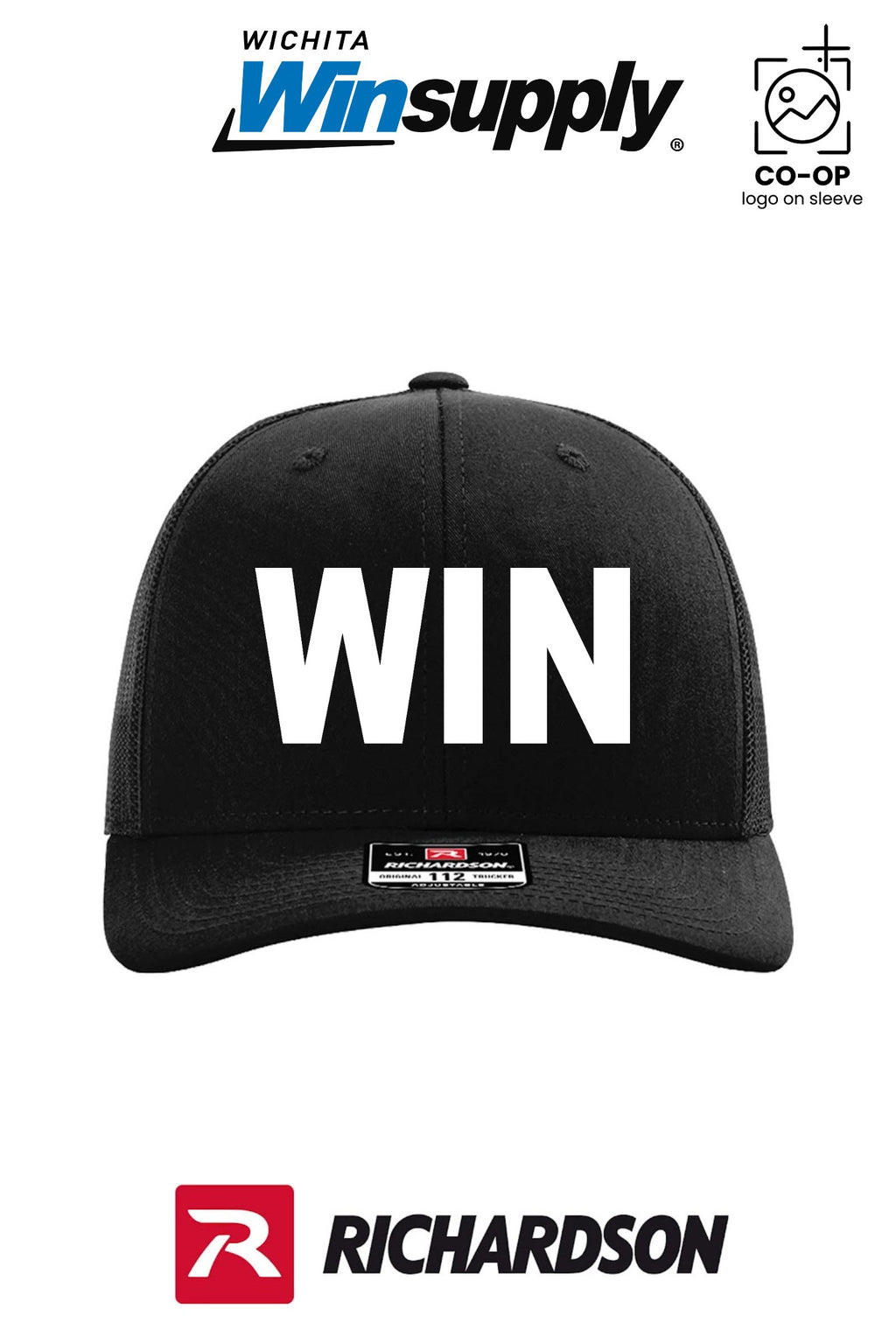 WIN *text only* Richardson 112 Trucker Cap - Wichita Winsupply ** SPECIAL**
