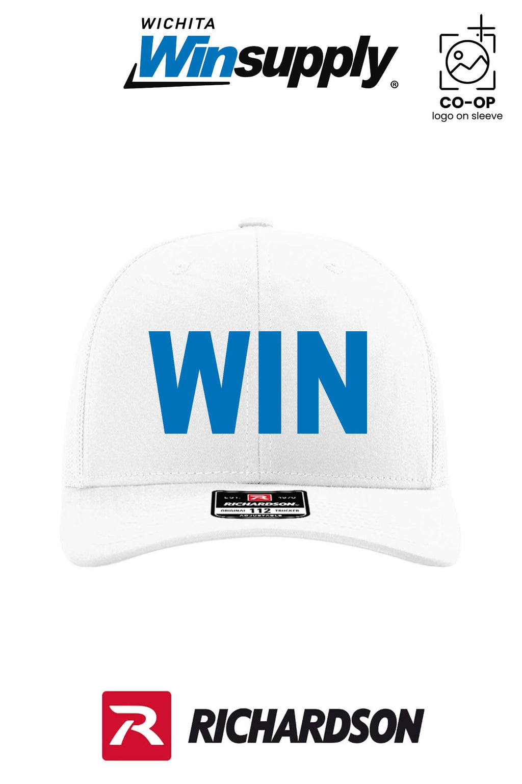 WIN *text only* Richardson 112 Trucker Cap - Wichita Winsupply ** SPECIAL**