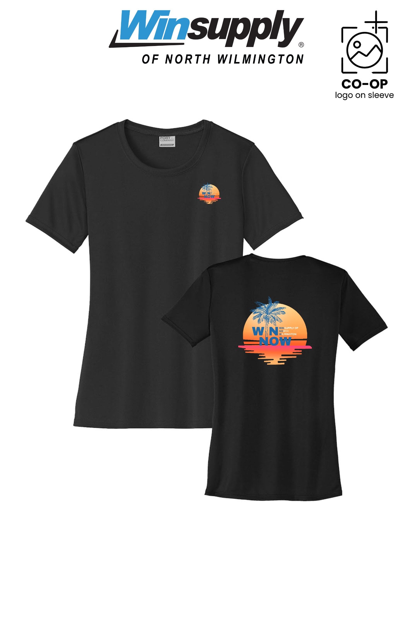 "WIN NOW" Port & Co™ Womens PerformanceUPF50 Tee - Winsupply N Wilmington NC