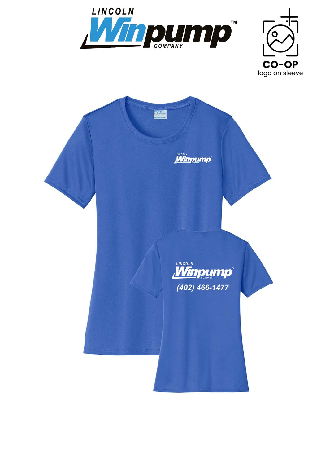 Port & Co™ Womens PerformanceUPF50 Tee - Lincoln Winpump