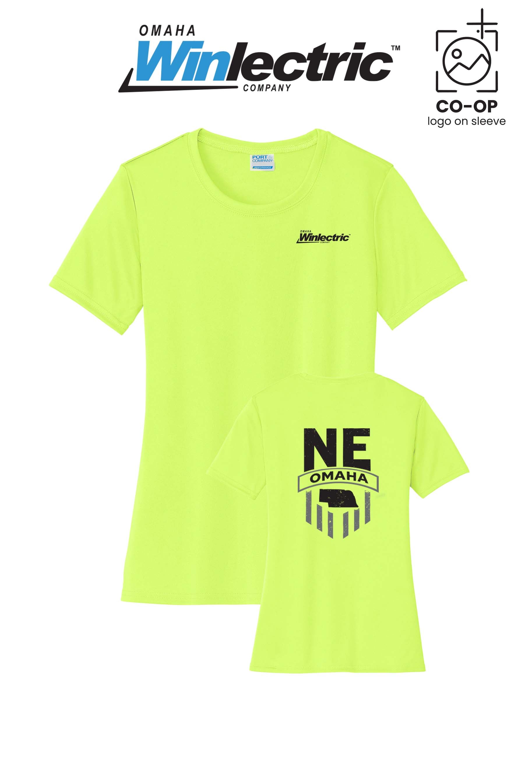 Port & Co™ Womens PerformanceUPF50 Tee - Omaha Winlectric