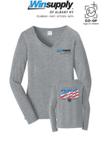 Port & Co™ Womens Long Sleeve Fan Favorite™ V-Neck Tee - Winsupply of Albany NY