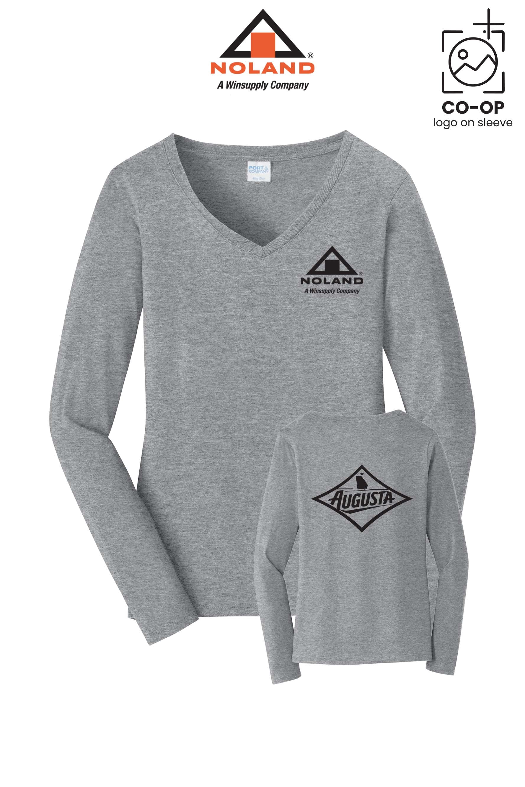 Port & Co™ Womens Long Sleeve Fan Favorite™ V-Neck Tee - Noland of Augusta GA