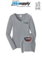Port & Co™ Womens Long Sleeve Fan Favorite™ V-Neck Tee - Englewood Winsupply